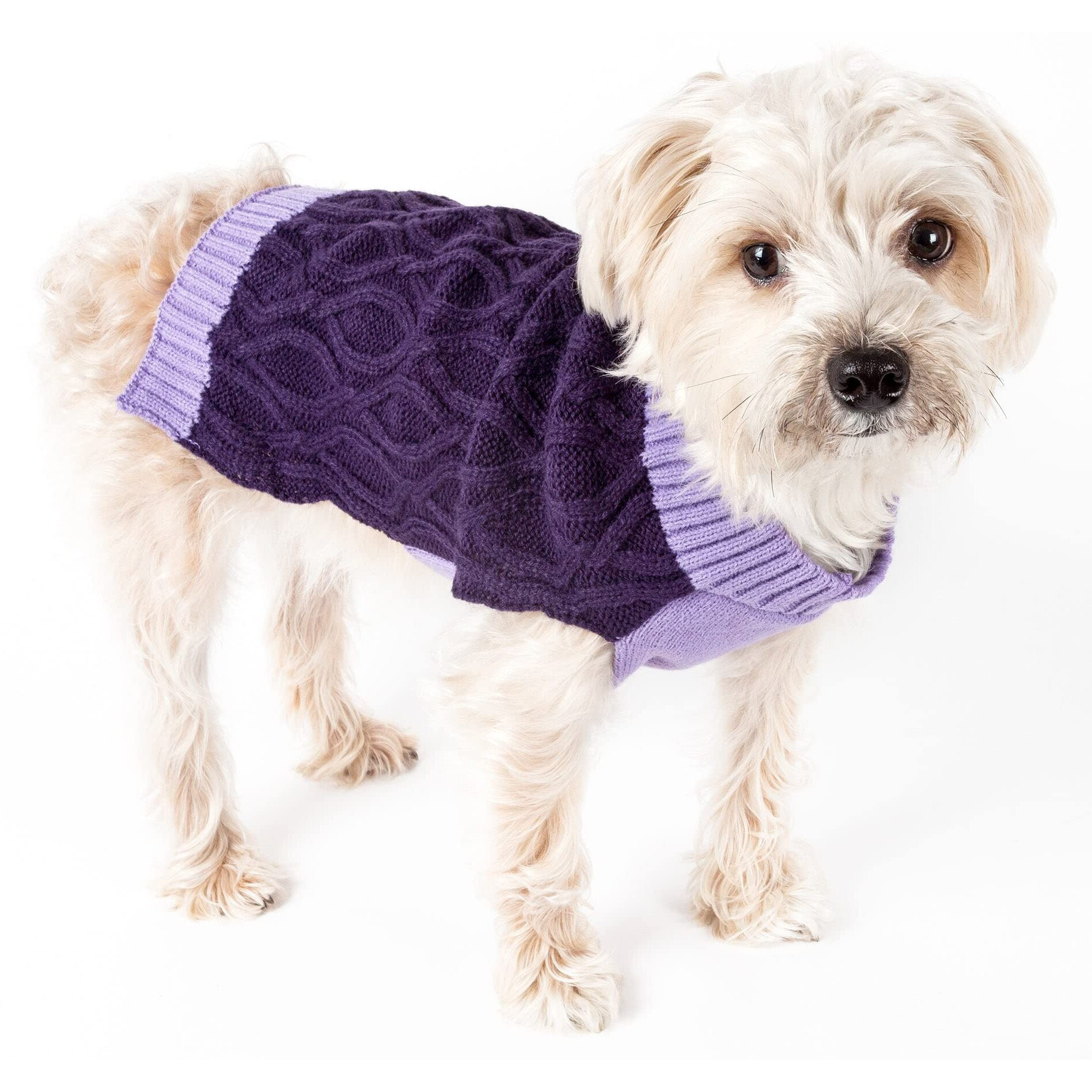 Oval Weaved Heavy Knitted Fashion Designer Dog Sweater(D0102H7LMVA.)