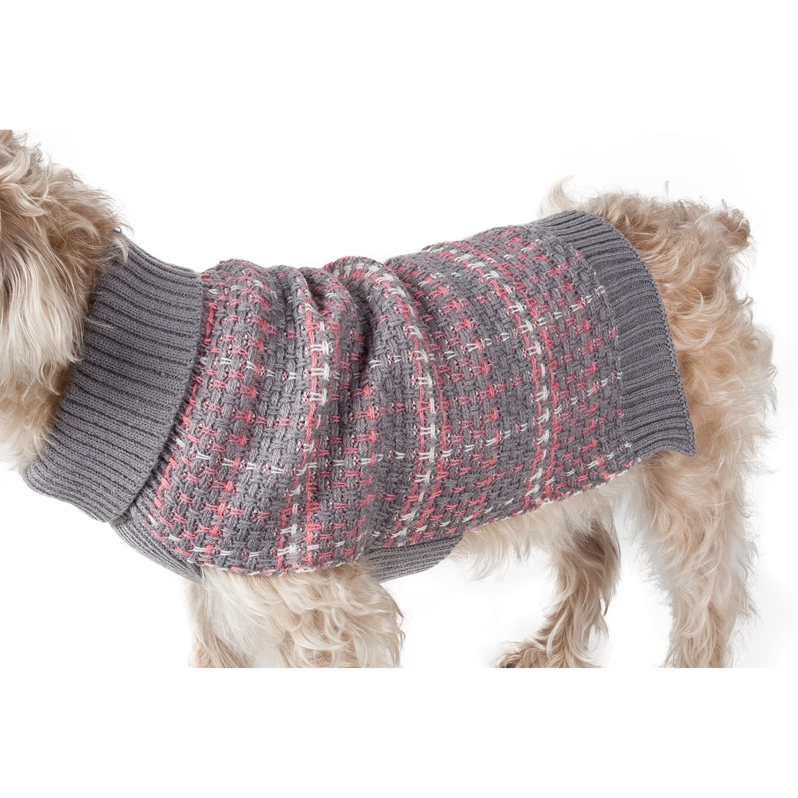 Vintage Symphony Static Fashion Knitted Dog Sweater(D0102H7LM1Y.)