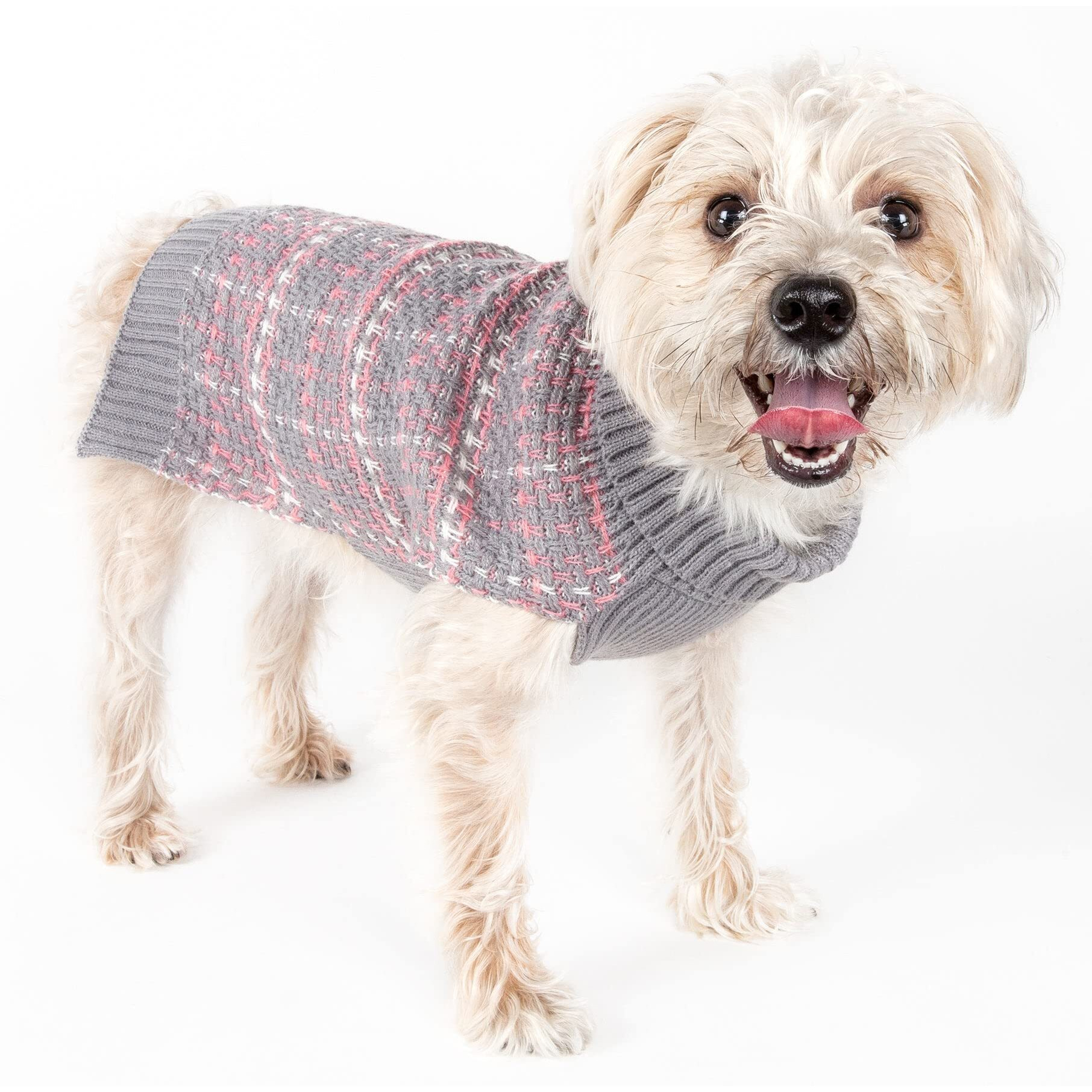Vintage Symphony Static Fashion Knitted Dog Sweater(D0102H7LM6A.)