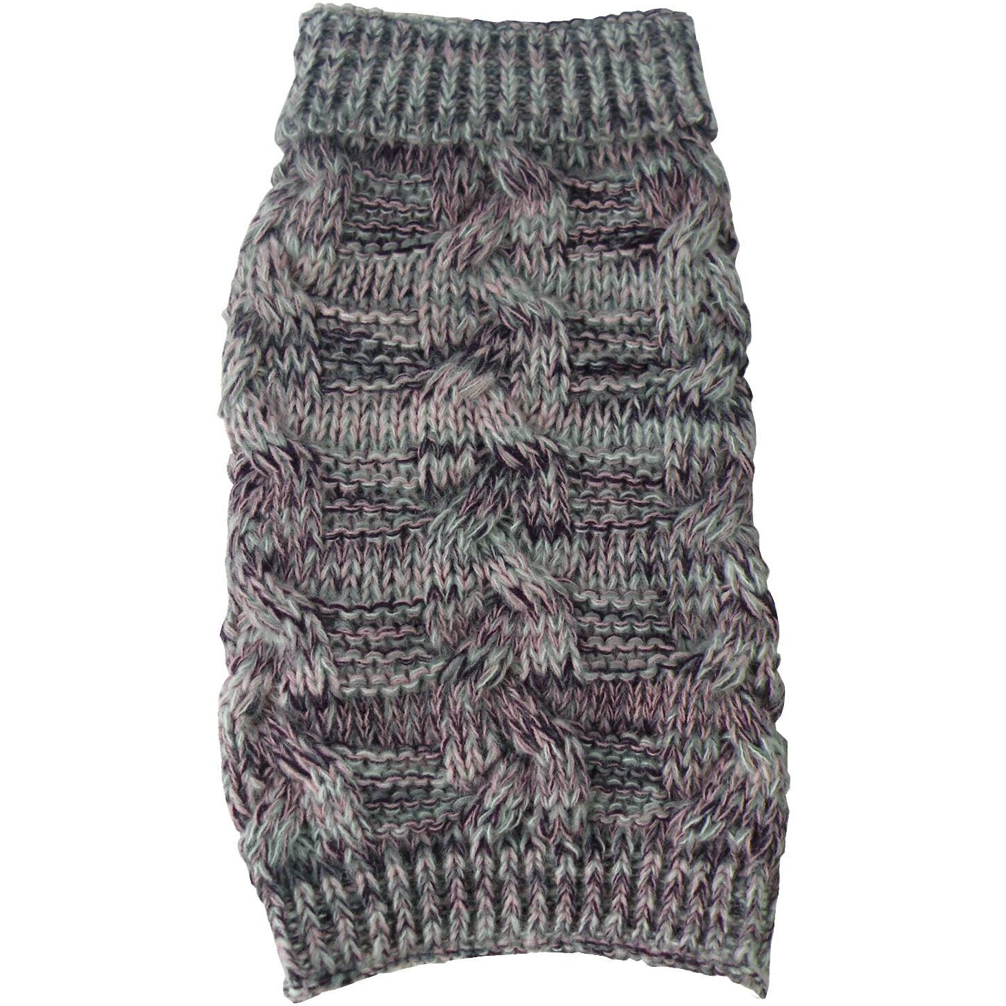 Royal Bark Heavy Cable Knitted Designer Fashion Dog Sweater(D0102H7LMYU.)