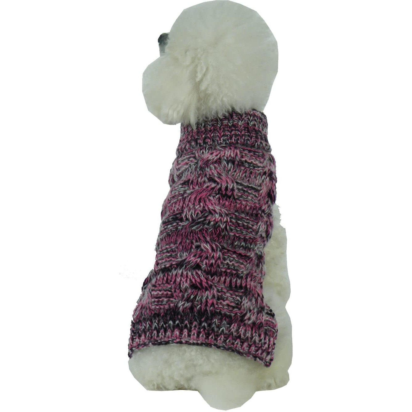 Royal Bark Heavy Cable Knitted Designer Fashion Dog Sweater(D0102H7LM8Y.)