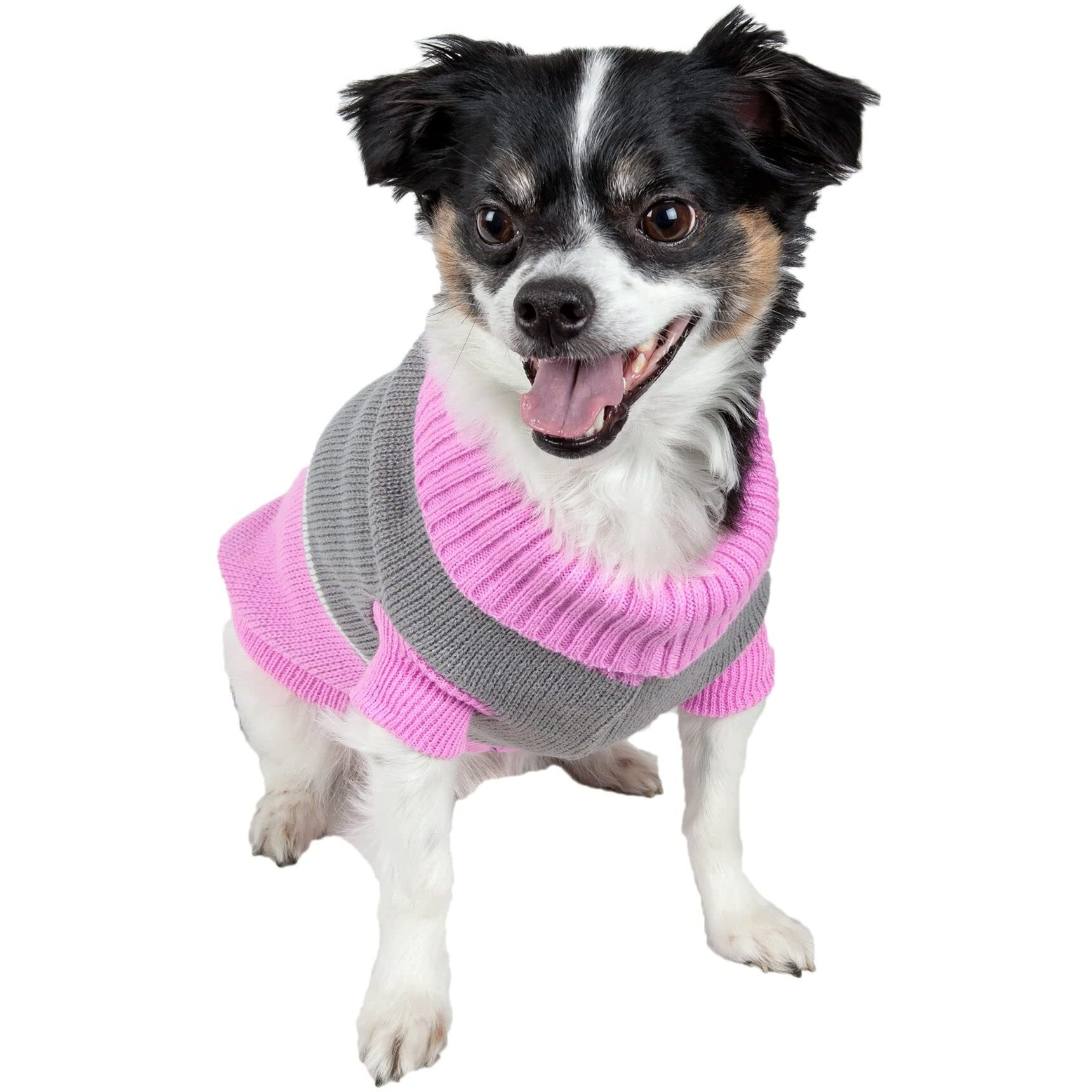Snow Flake Cable-Knit Ribbed Fashion Turtle Neck Dog Sweater(D0102H7LD2U.)