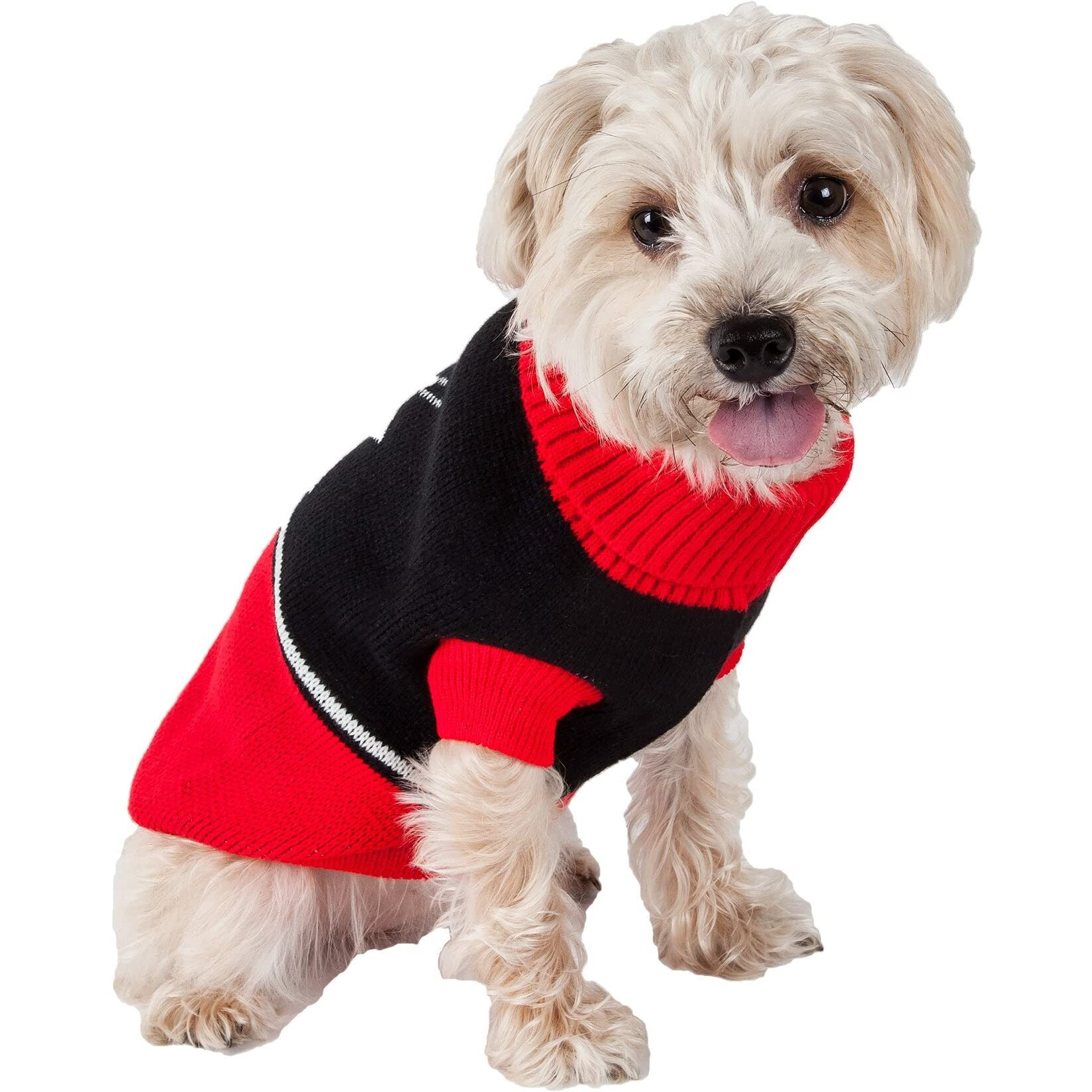 Snow Flake Cable-Knit Ribbed Fashion Turtle Neck Dog Sweater(D0102H7LDQ7.)