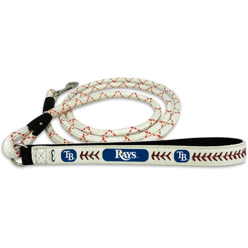 Tampa Bay Rays Pet Leash Frozen Rope Baseball Leather Size Large CO