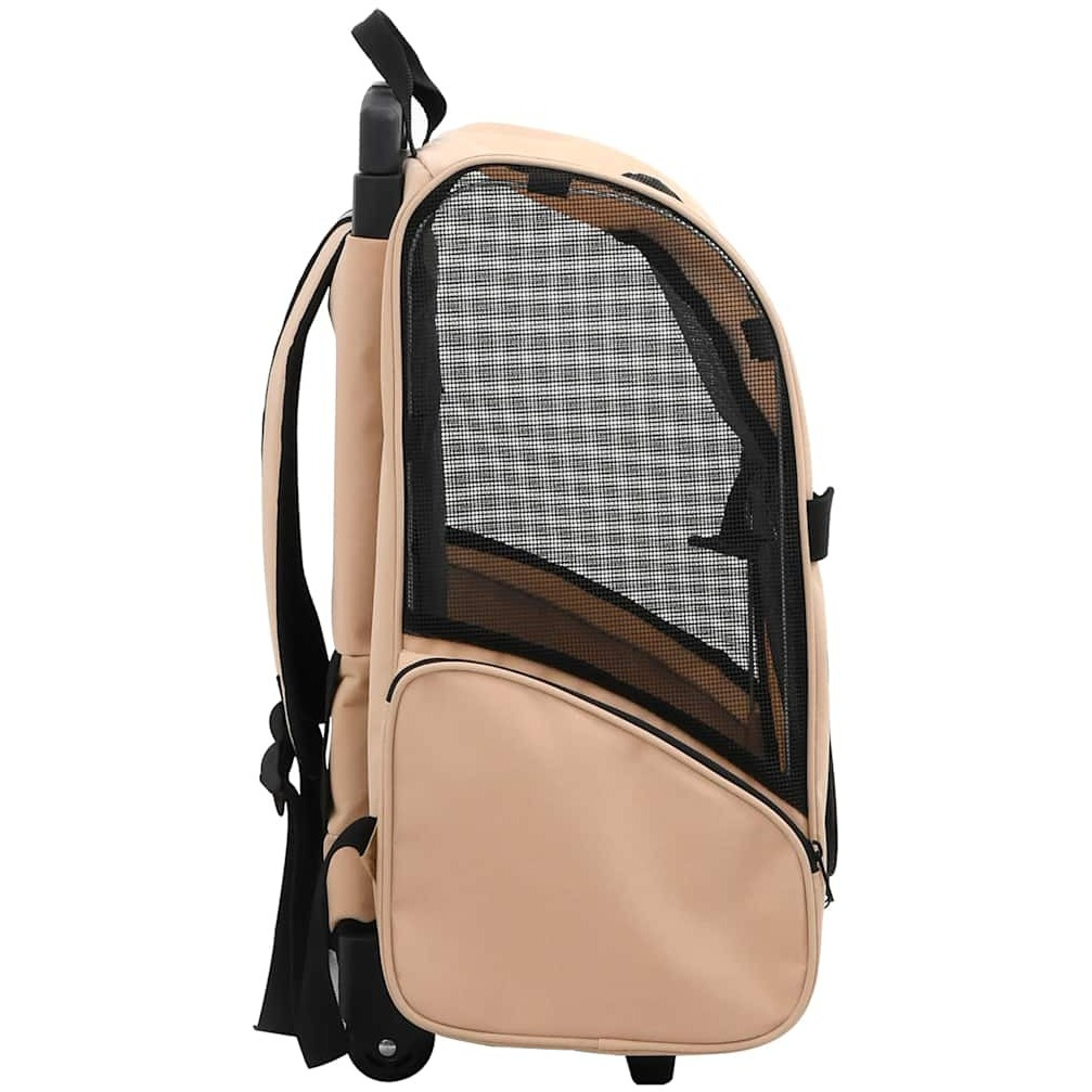 vidaXL Foldable Multipurpose Pet Trolley Beige