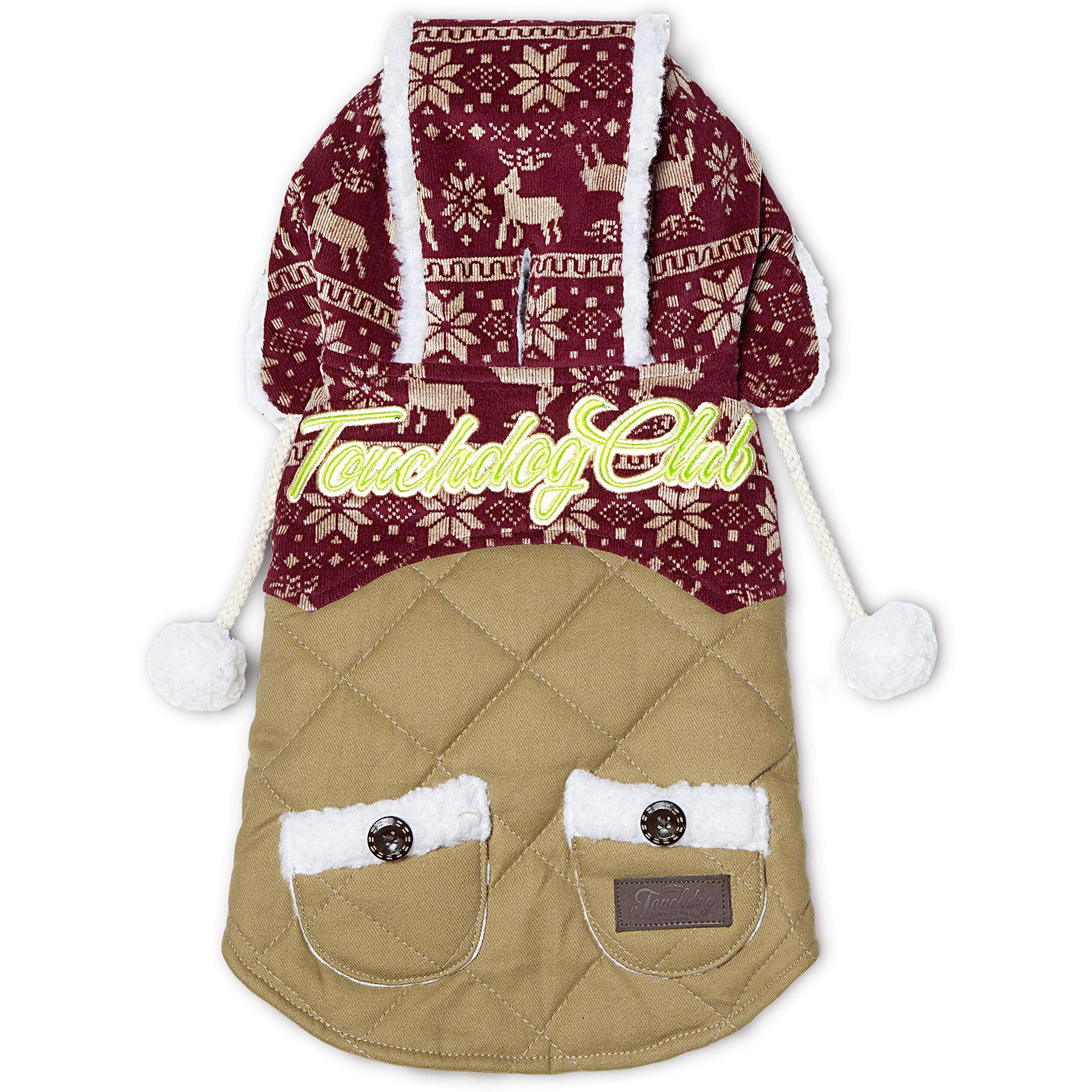Touchdog Snowadayz Pom Pom Pet Hooded Sweater(D0102H70FDA.)