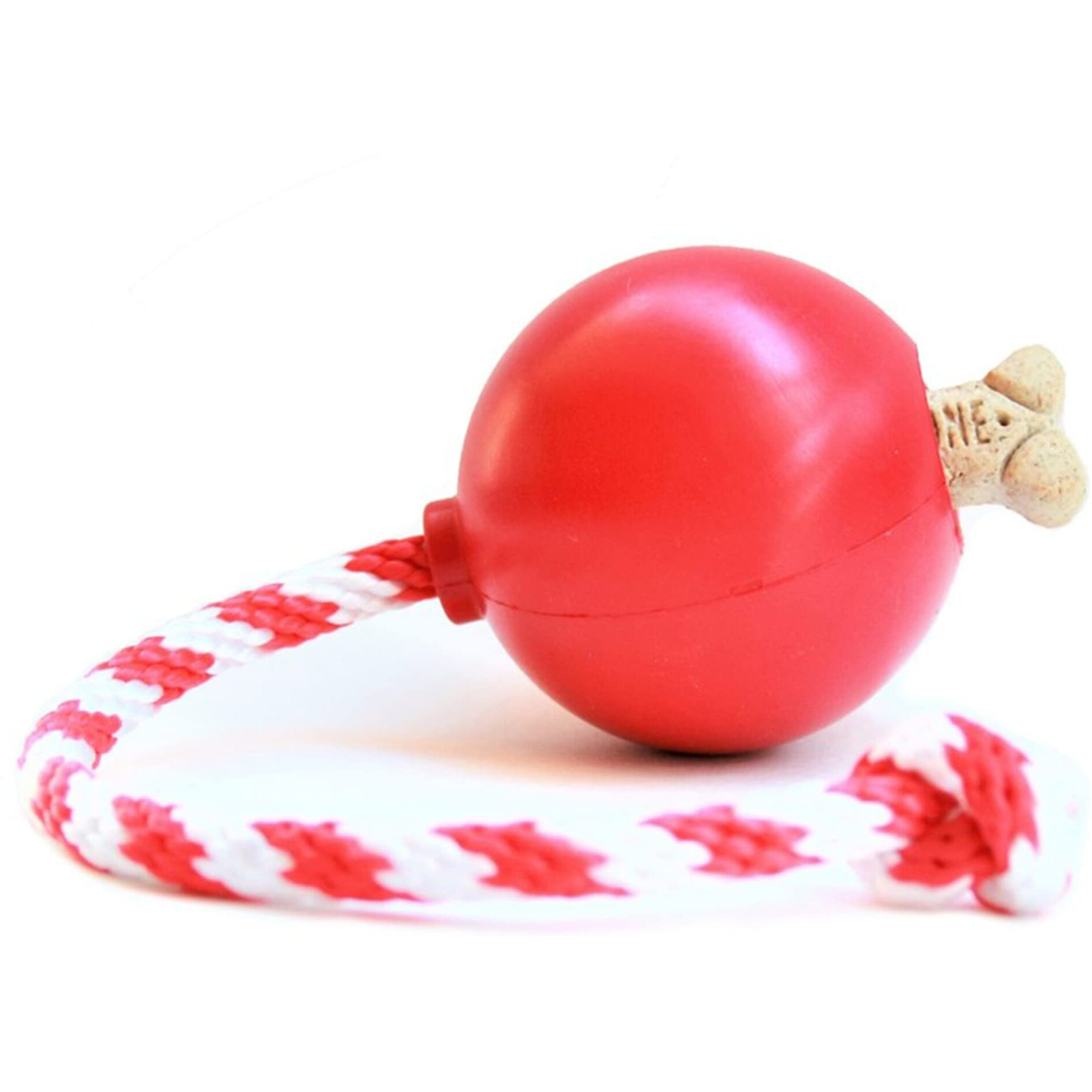 USA-K9 Cherry Bomb Durable Rubber Chew Toy, Treat Dispenser, Reward Toy, Tug Toy, and Retrieving Toy