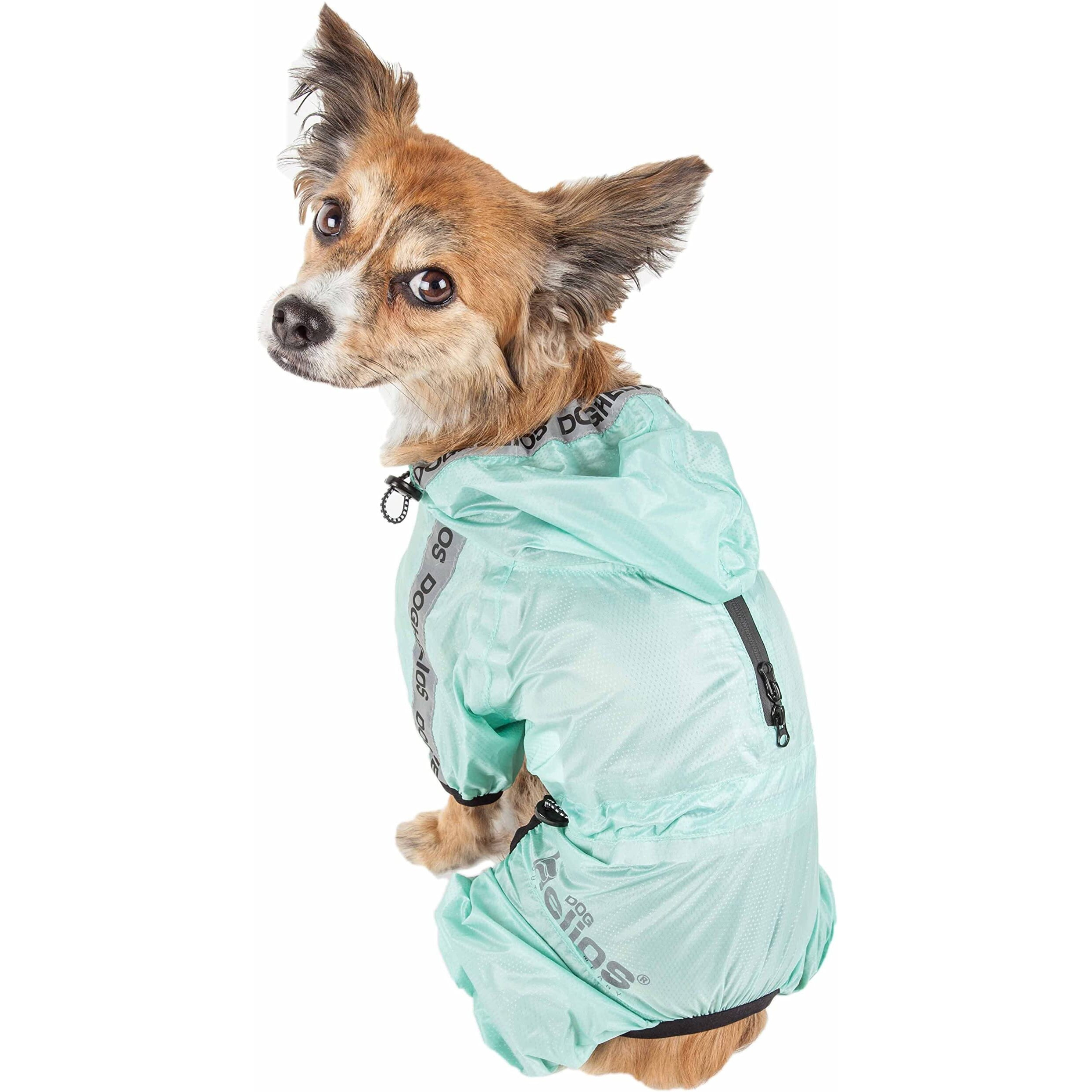 Dog Helios 'Torrential Shield' Waterproof Multi-Adjustable Full Bodied Pet Dog Windbreaker Raincoat(D0102H7LUKU.)