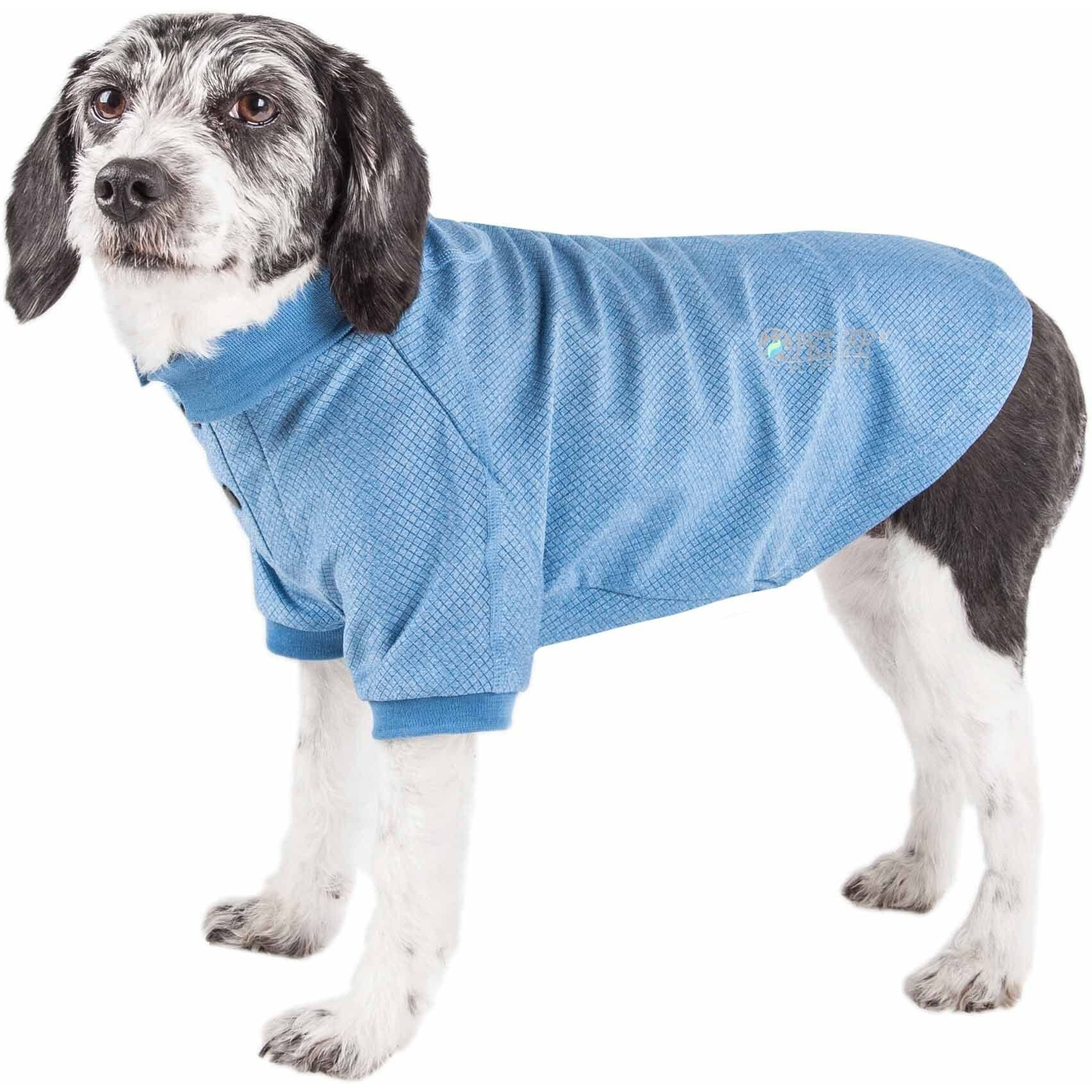Pet Life Active 'Fur-Flexed' Relax-Stretch Wick-Proof Performance Dog Polo T-Shirt(D0102H7L31G.)