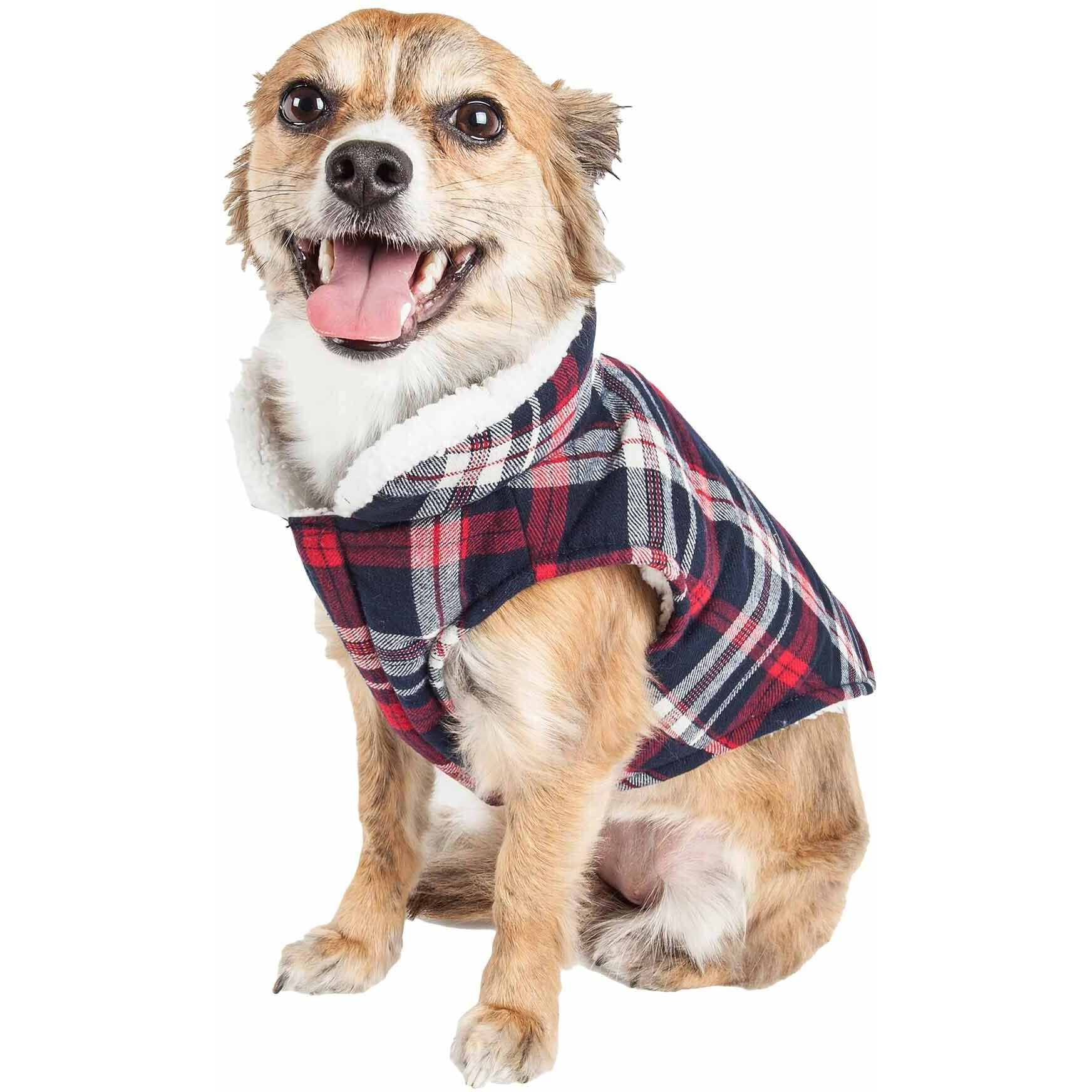 Pet Life 'Puddler' Classical Plaided Insulated Dog Coat Jacket(D0102H70ZEW.)