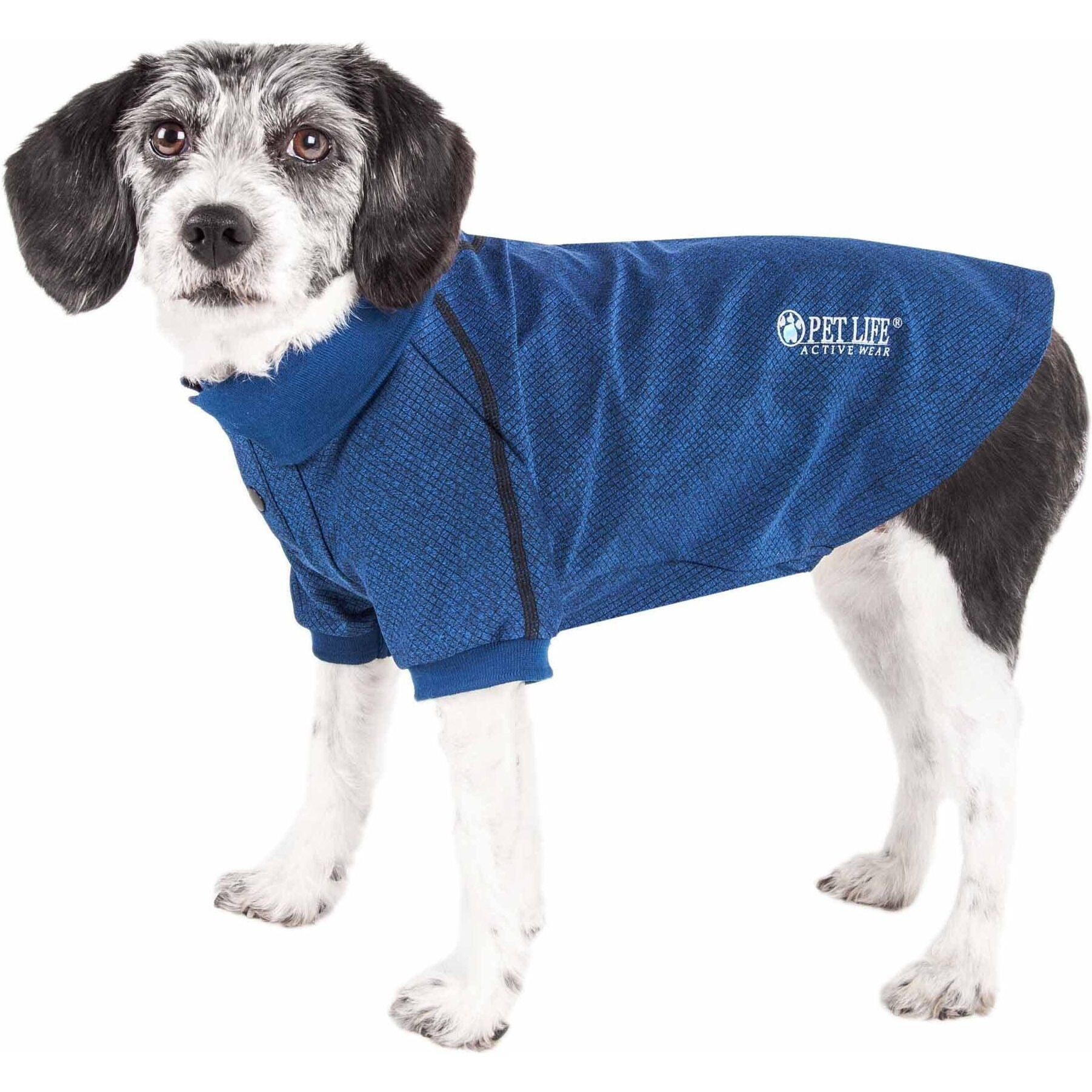 Pet Life Active 'Fur-Flexed' Relax-Stretch Wick-Proof Performance Dog Polo T-Shirt(D0102H7L3CY.)