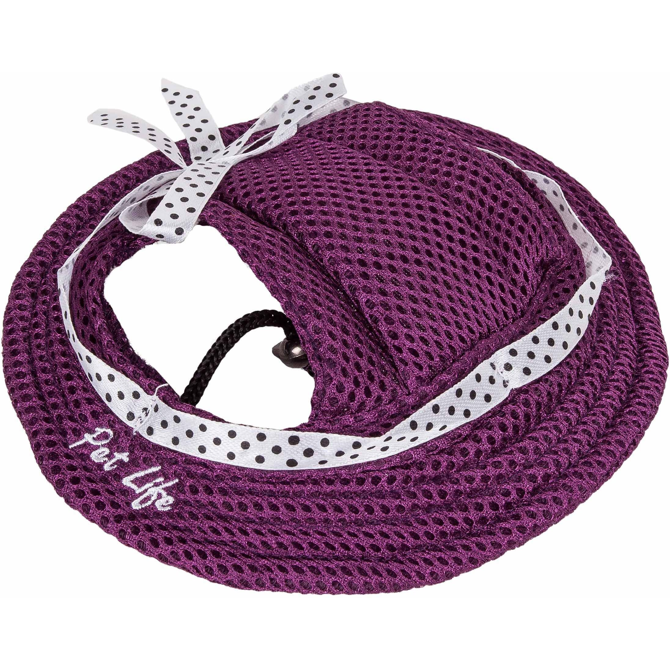 Pet Life 'sea Spot Sun' Uv Protectant Adjustable Fashion Mesh Brimmed Dog Hat Cap(D0102H70ZCG.)