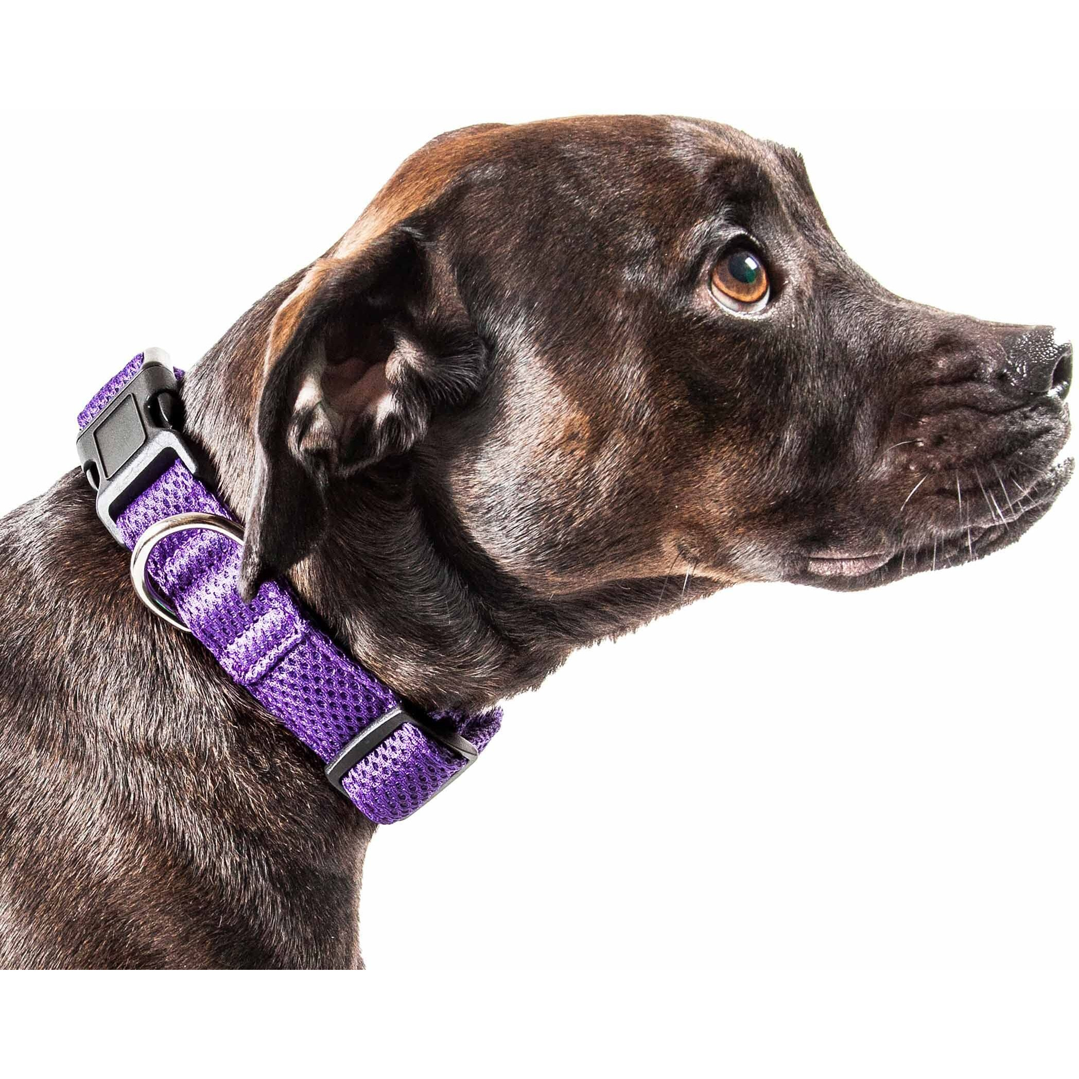 Pet Life 'Aero Mesh' 360 Degree Dual Sided Comfortable And Breathable Adjustable Mesh Dog Collar(D0102H70HMW.)