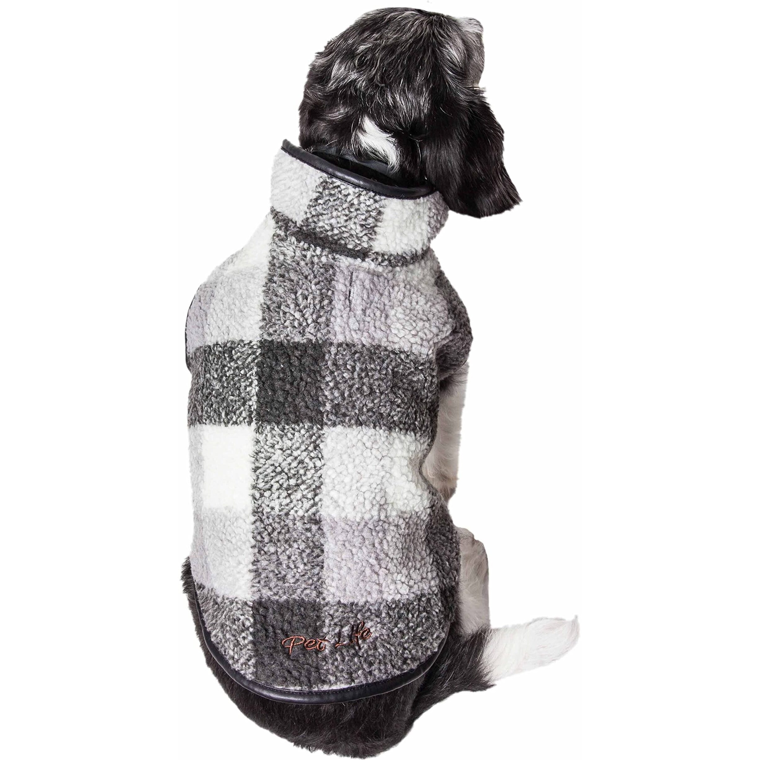 Pet Life 'Black Boxer' Classical Plaided Insulated Dog Coat Jacket(D0102H7LU17.)