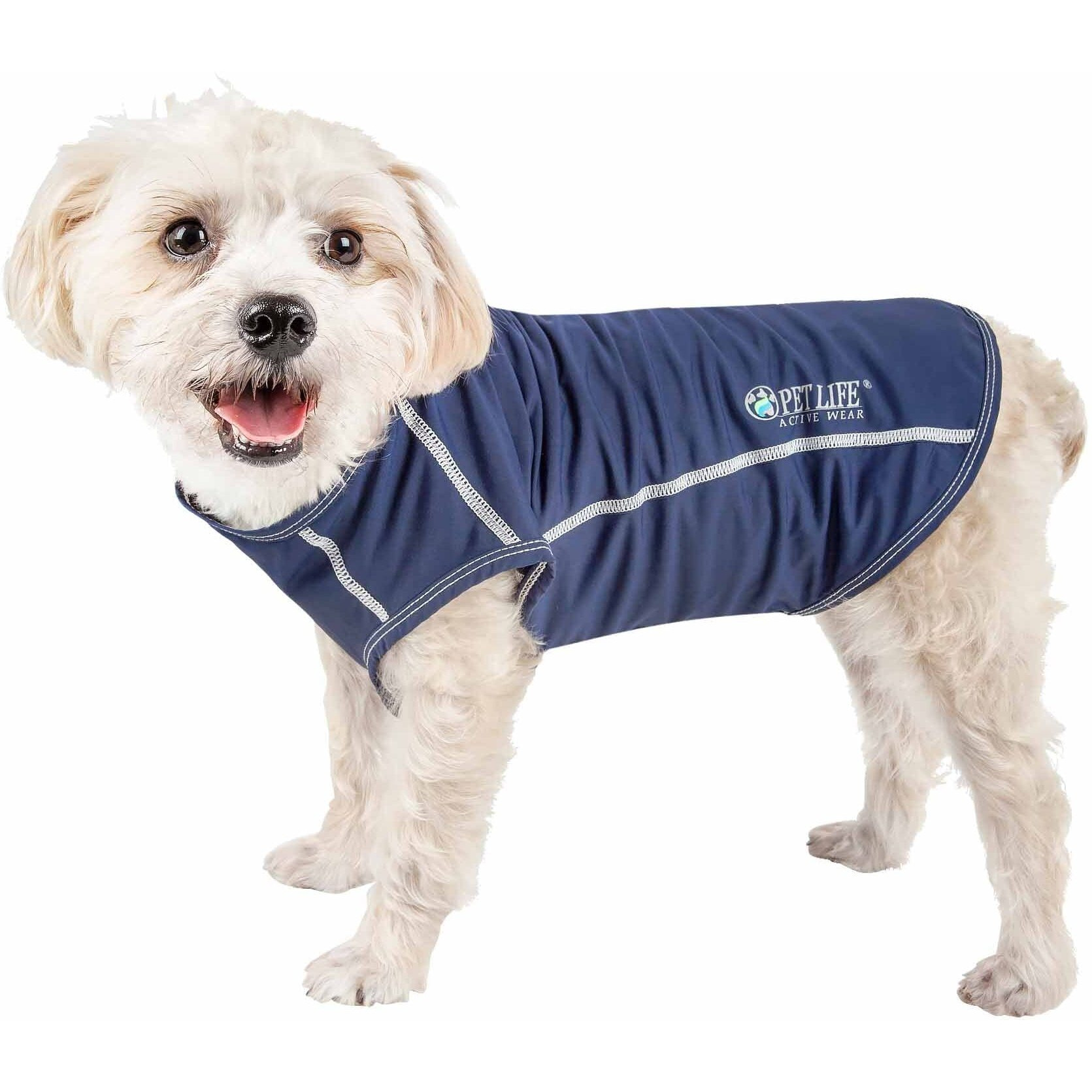 Pet Life Active 'Racerbark' 4-Way Stretch Performance Active Dog Tank Top T-Shirt(D0102H7LF0G.)