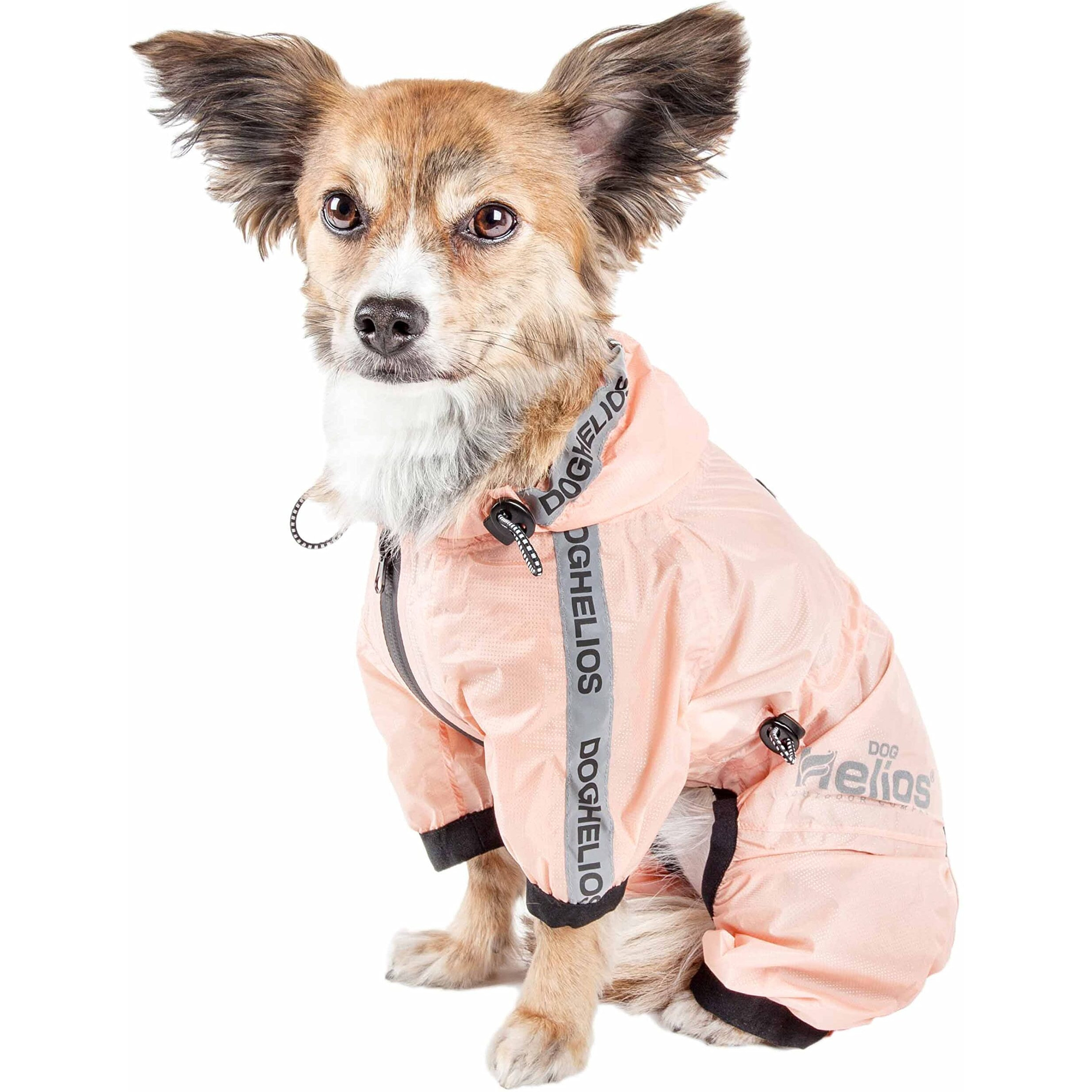 Dog Helios 'Torrential Shield' Waterproof Multi-Adjustable Full Bodied Pet Dog Windbreaker Raincoat(D0102H7LU4G.)
