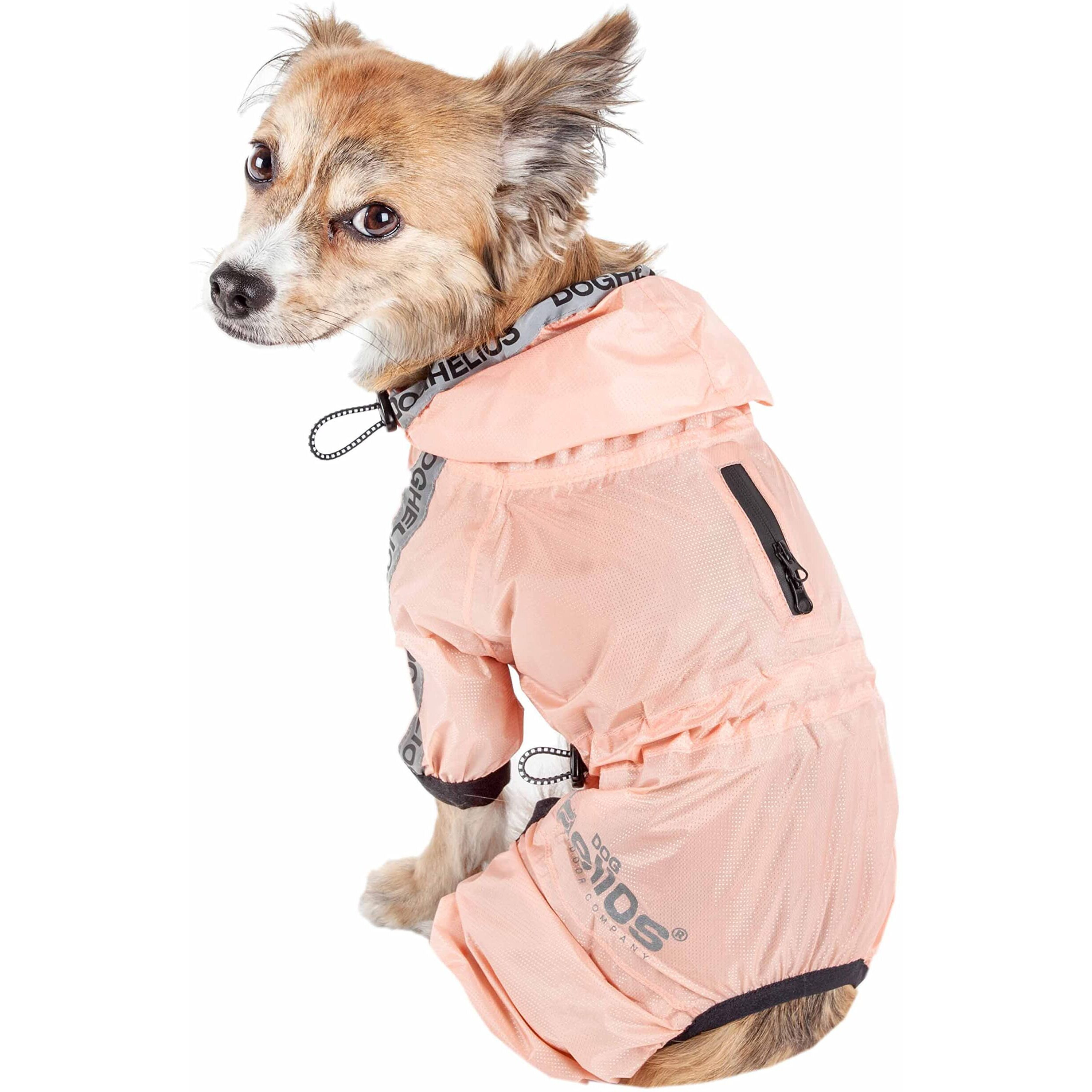 Dog Helios 'Torrential Shield' Waterproof Multi-Adjustable Full Bodied Pet Dog Windbreaker Raincoat(D0102H7LU4G.)