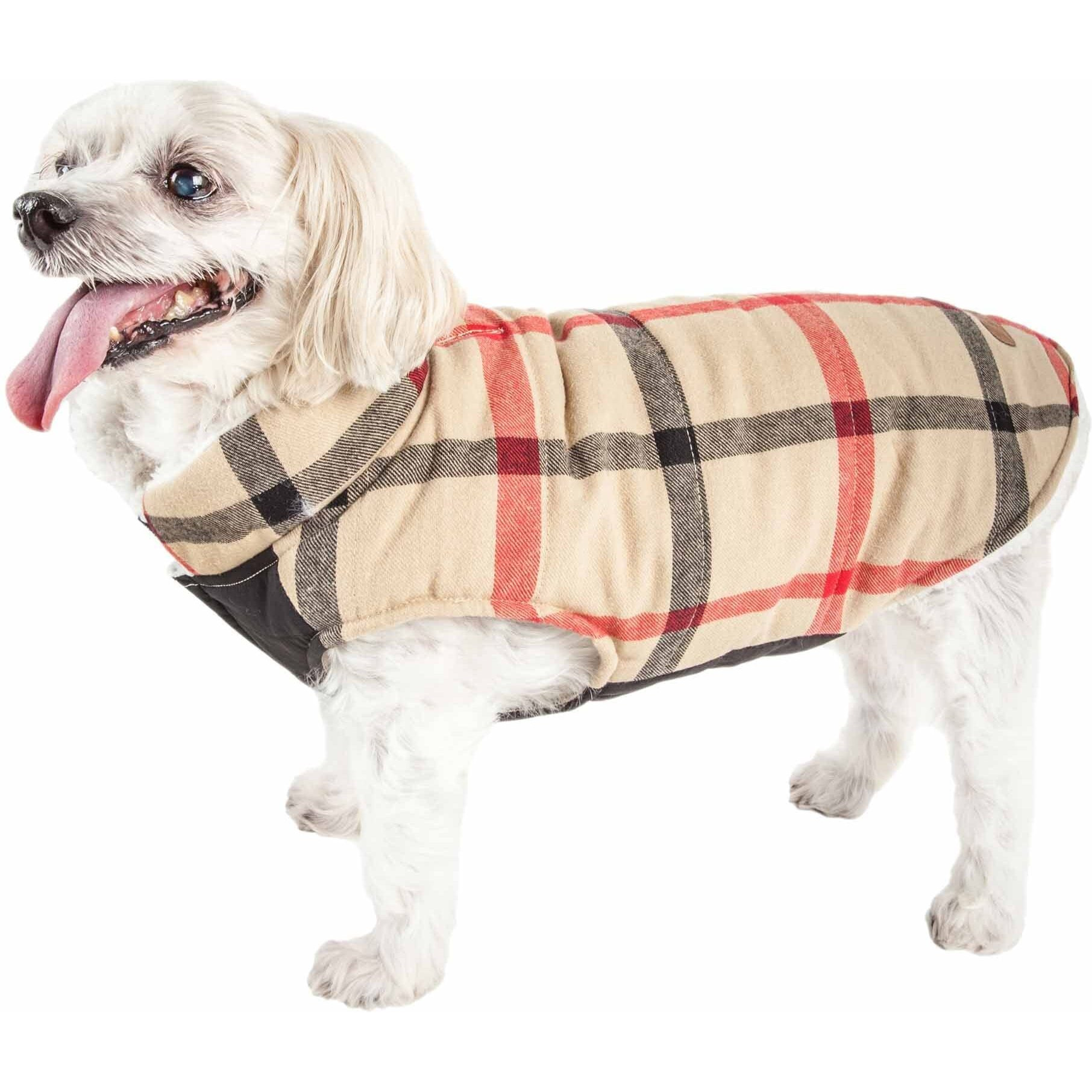 Pet Life 'Allegiance' Classical Plaided Insulated Dog Coat Jacket(D0102H70ZXA.)