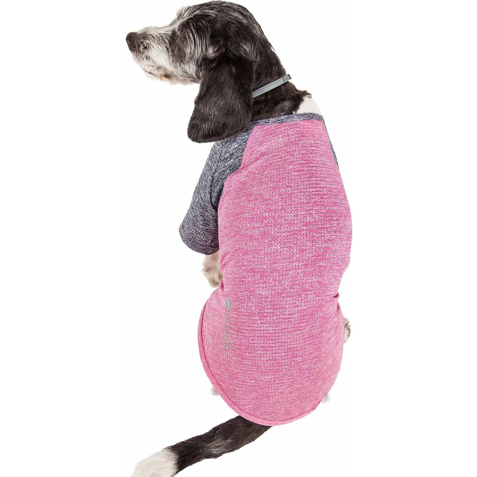 Pet Life Active 'Hybreed' 4-Way Stretch Two-Toned Performance Dog T-Shirt(D0102H7LFZY.)
