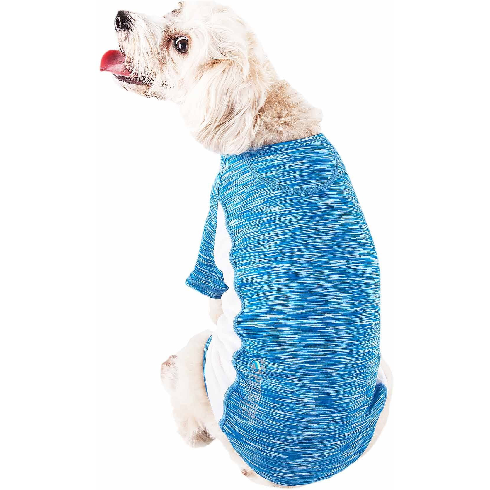 Pet Life Active 'Warf Speed' Heathered Ultra-Stretch Sporty Performance Dog T-Shirt(D0102H7L377.)