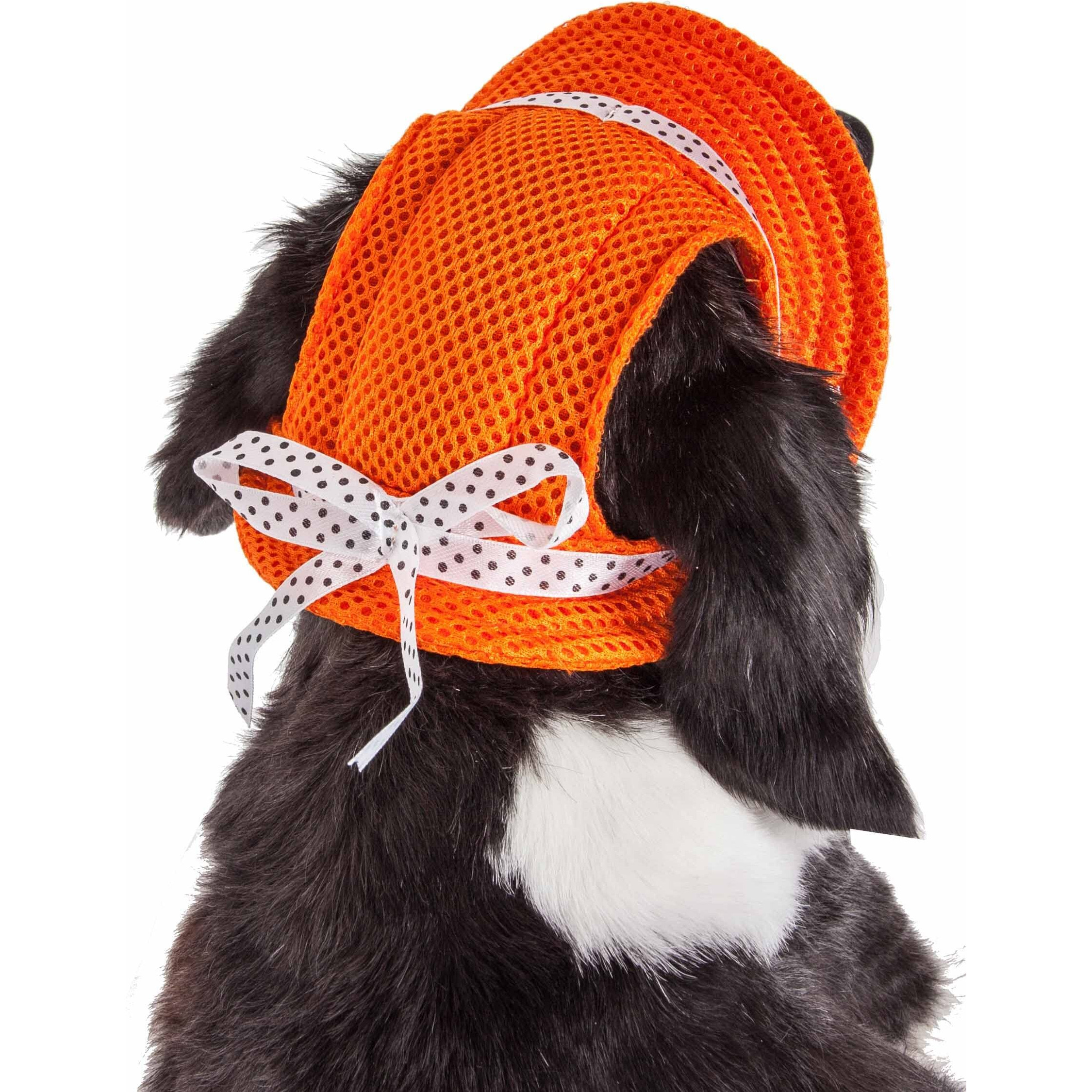 Pet Life 'sea Spot Sun' Uv Protectant Adjustable Fashion Mesh Brimmed Dog Hat Cap(D0102H70ZJU.)