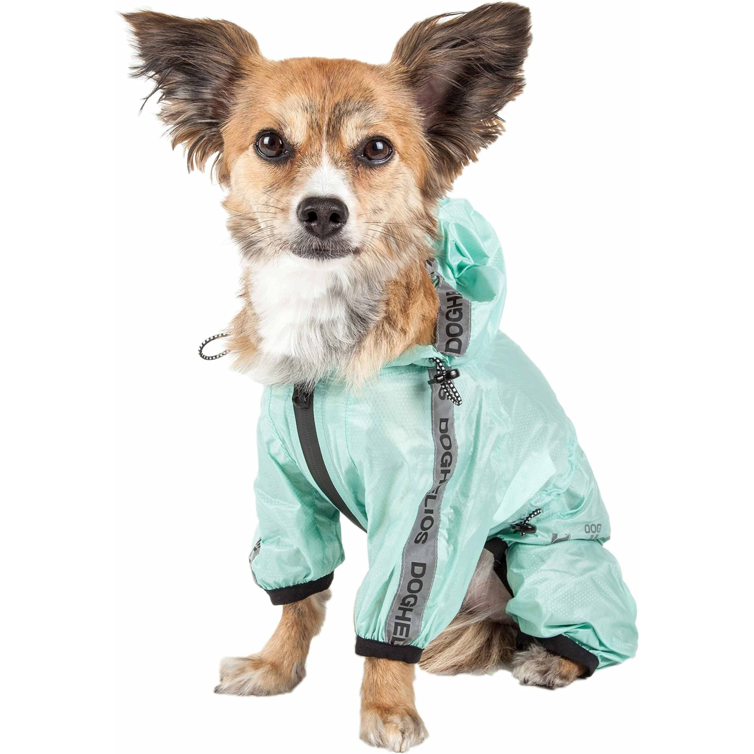 Dog Helios 'Torrential Shield' Waterproof Multi-Adjustable Full Bodied Pet Dog Windbreaker Raincoat(D0102H7LUWW.)