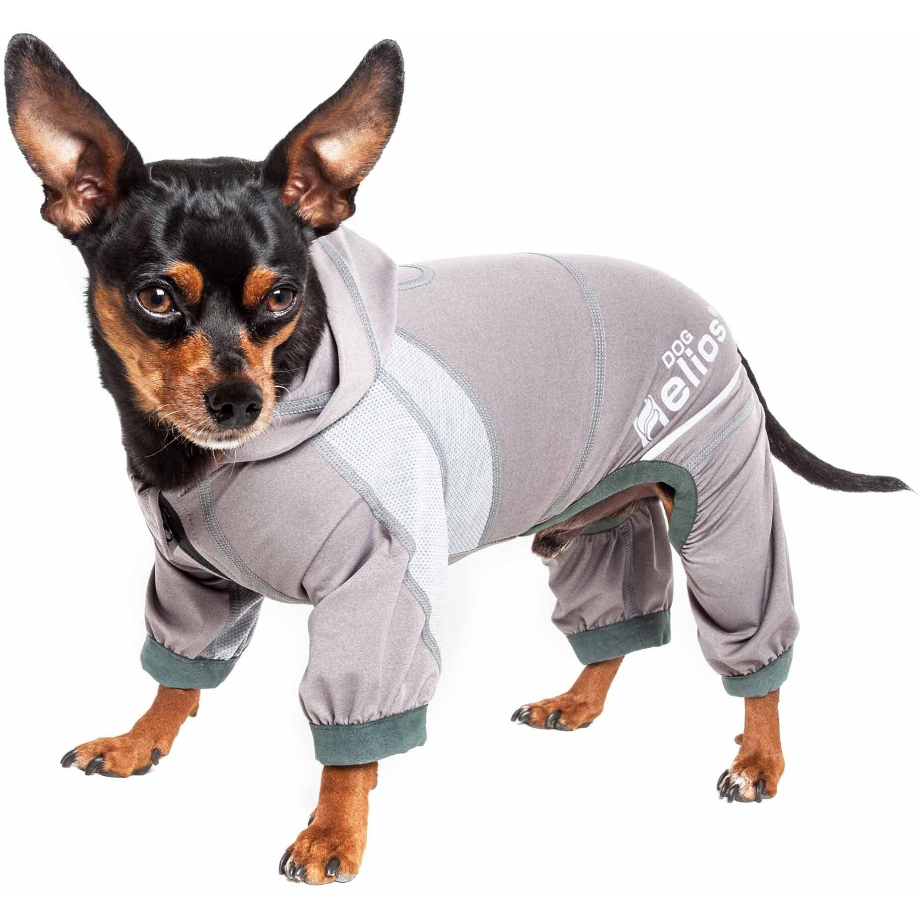 Dog Helios 'Namastail' Lightweight 4-Way Stretch Breathable Full Bodied Performance Yoga Dog Hoodie Tracksuit(D0102H70H7V.)