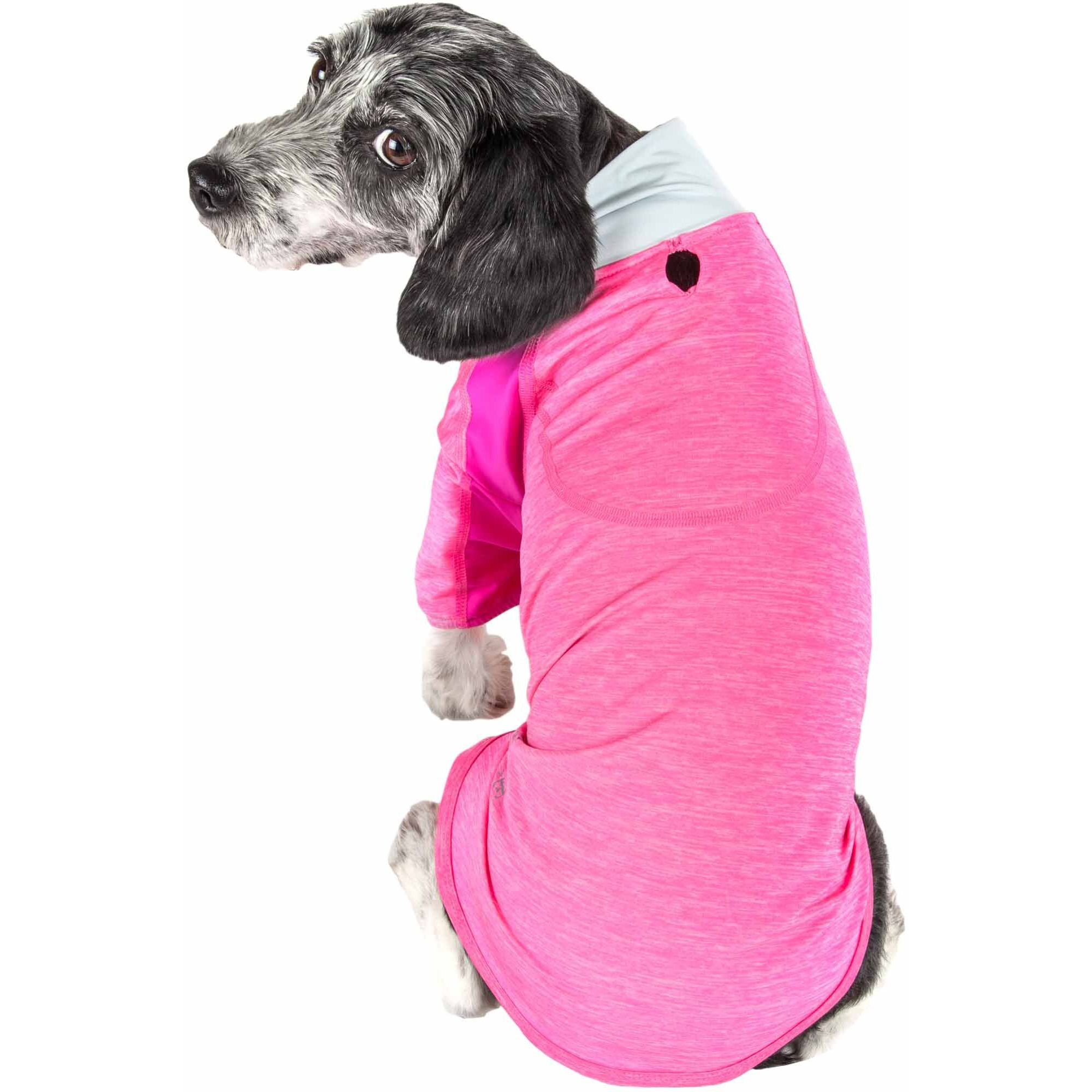 Pet Life Active 'Chewitt Wagassy' 4-Way Stretch Performance Long Sleeve Dog T-Shirt(D0102H70ZWA.)