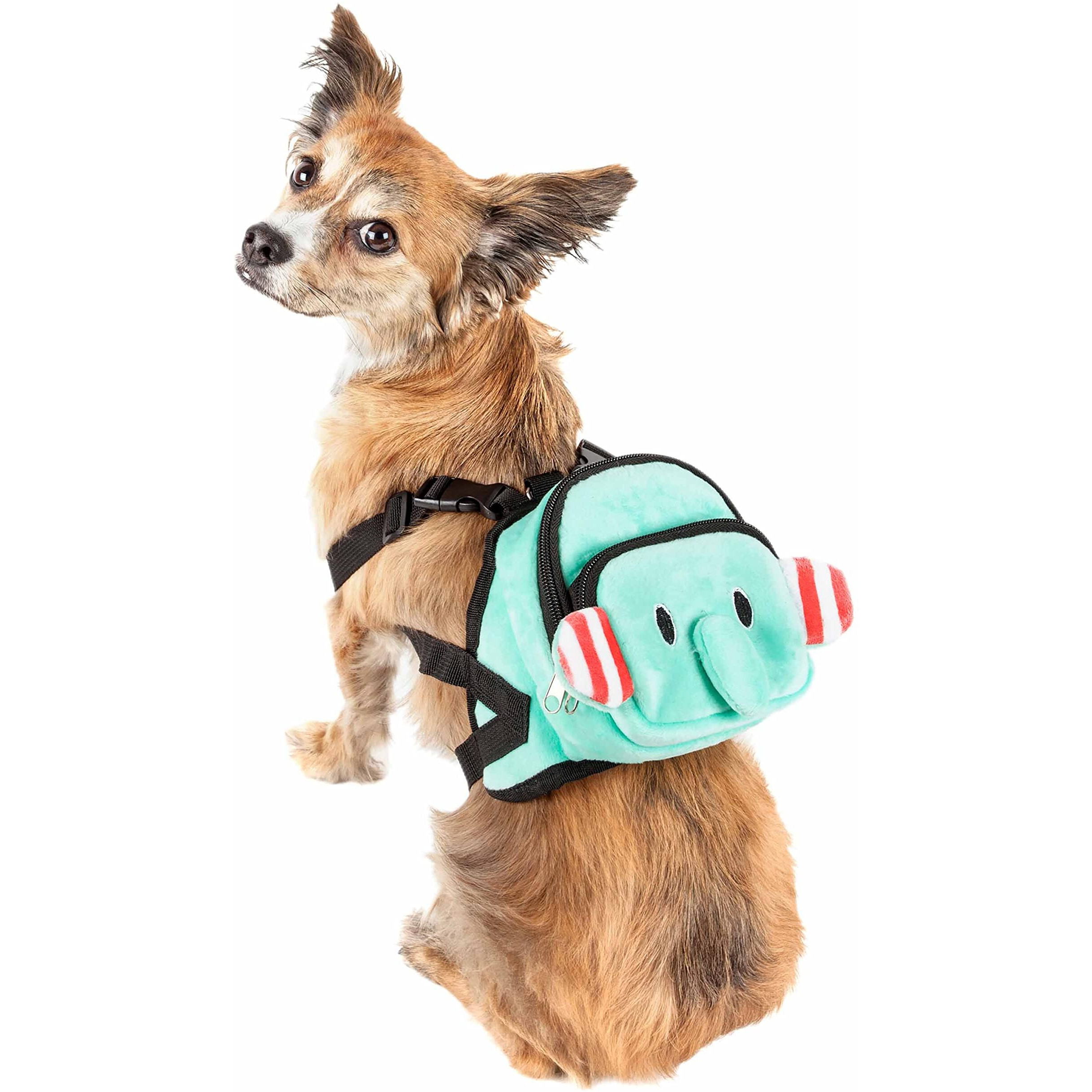 Pet Life 'Dumbone' Dual-Pocketed Compartmental Animated Dog Harness Backpack(D0102H70XAA.)