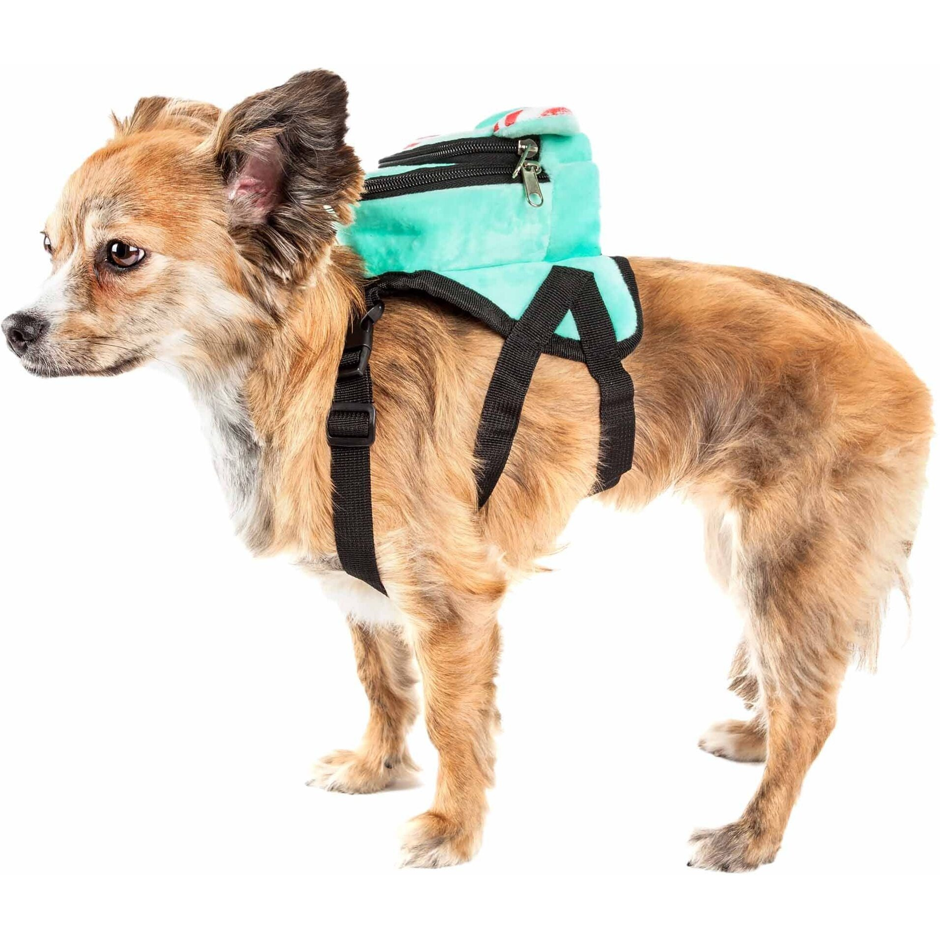 Pet Life 'Dumbone' Dual-Pocketed Compartmental Animated Dog Harness Backpack(D0102H70XAA.)