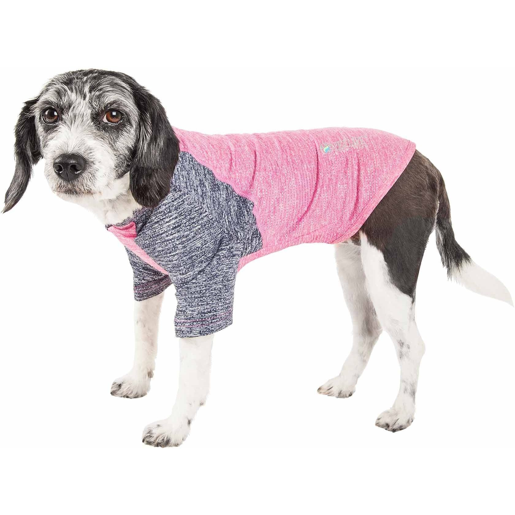 Pet Life Active 'Hybreed' 4-Way Stretch Two-Toned Performance Dog T-Shirt(D0102H7LFZU.)