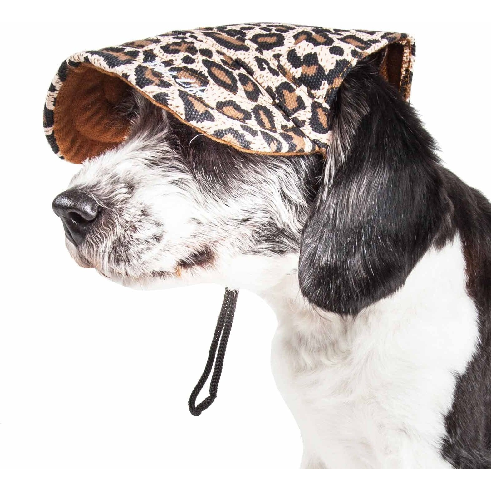 Pet Life 'Cheetah Bonita' Cheetah Patterned Uv Protectant Adjustable Fashion Dog Hat Cap(D0102H7LFIA.)