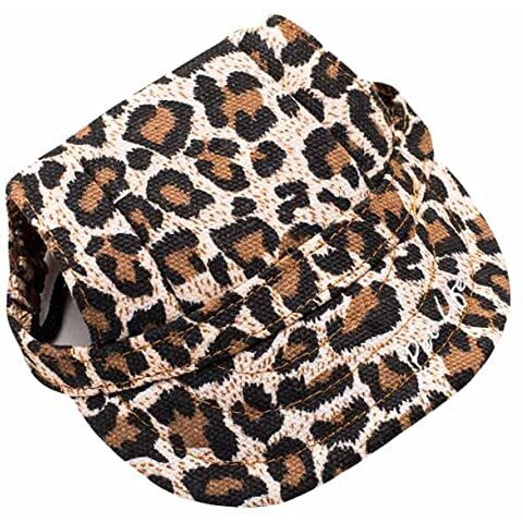 Pet Life 'Cheetah Bonita' Cheetah Patterned Uv Protectant Adjustable Fashion Dog Hat Cap(D0102H7LFIA.)