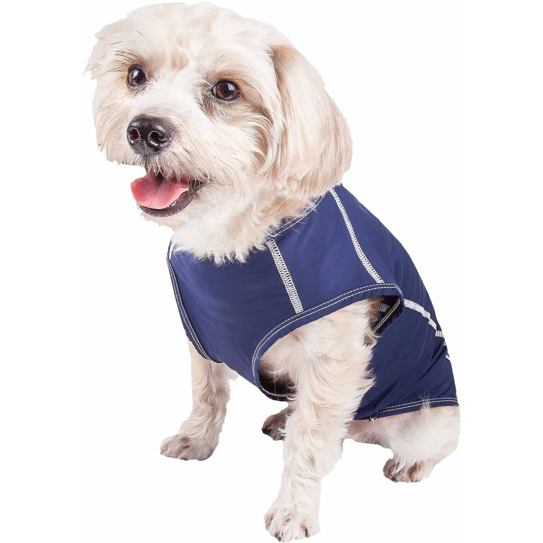 Pet Life Active 'Racerbark' 4-Way Stretch Performance Active Dog Tank Top T-Shirt(D0102H7LF0Y.)