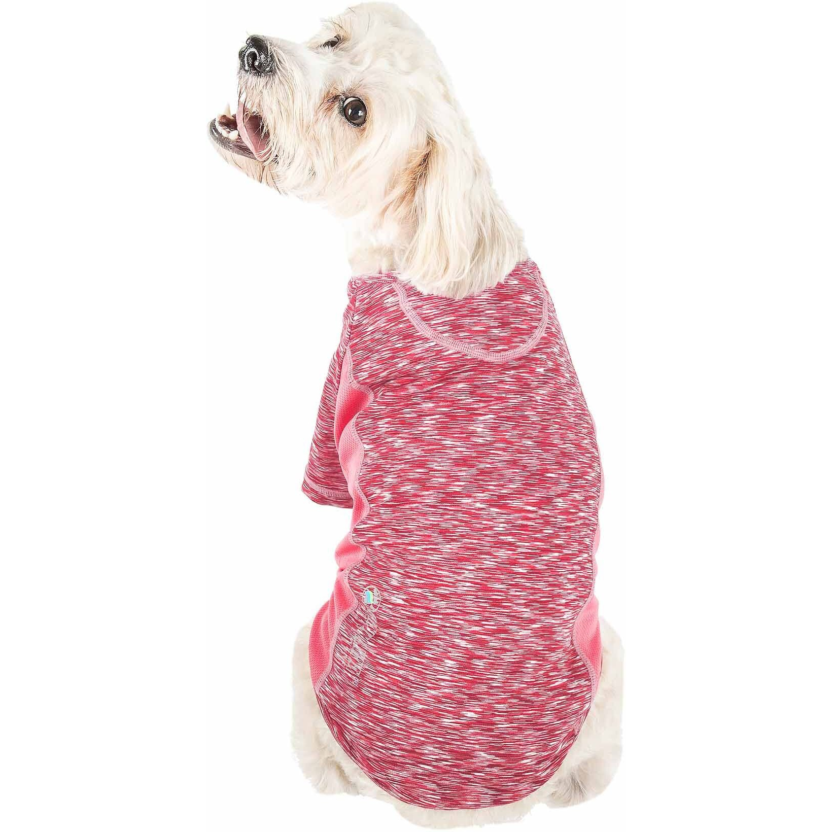 Pet Life Active 'Warf Speed' Heathered Ultra-Stretch Sporty Performance Dog T-Shirt(D0102H7LF3V.)