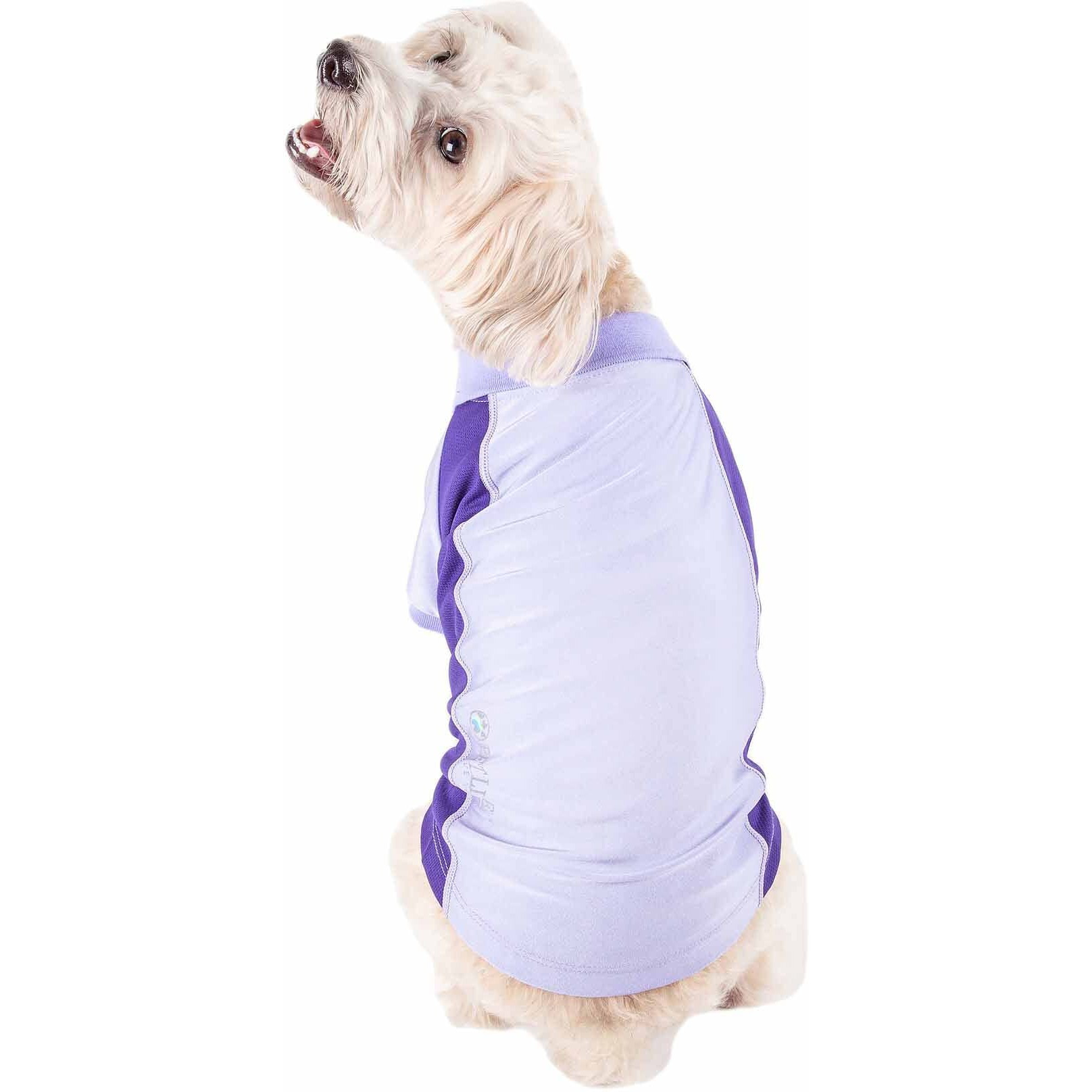 Pet Life Active 'Barko Pawlo' Relax-Stretch Wick-Proof Performance Dog Polo T-Shirt(D0102H7L30V.)