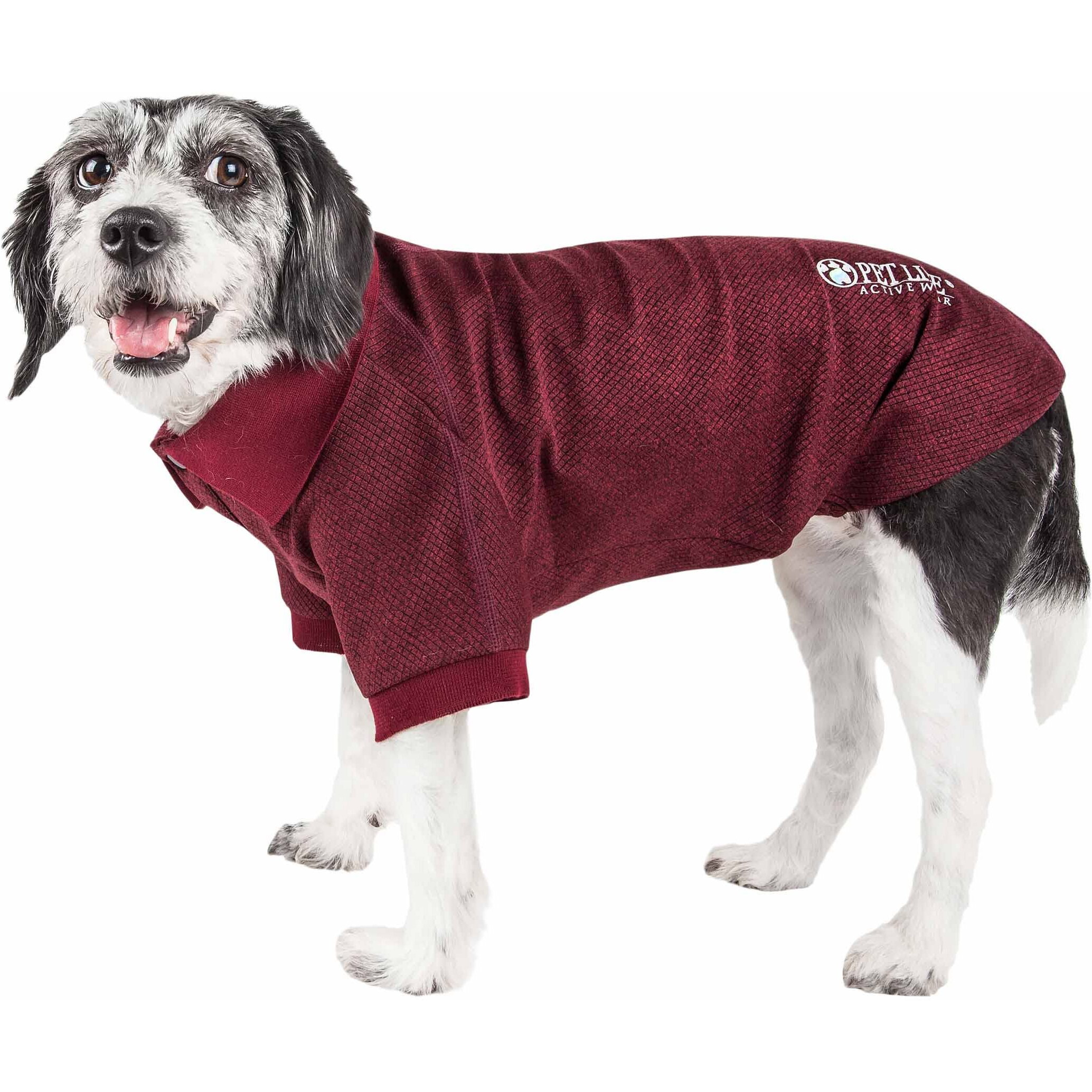 Pet Life Active 'Fur-Flexed' Relax-Stretch Wick-Proof Performance Dog Polo T-Shirt(D0102H7L3BA.)
