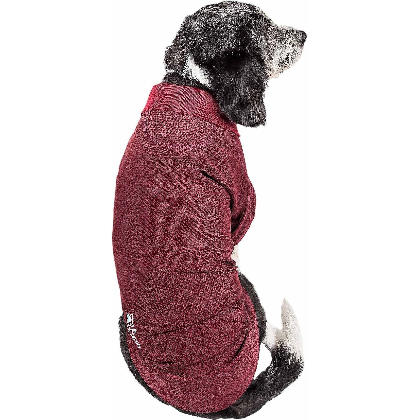 Pet Life Active 'Fur-Flexed' Relax-Stretch Wick-Proof Performance Dog Polo T-Shirt(D0102H7L3BA.)