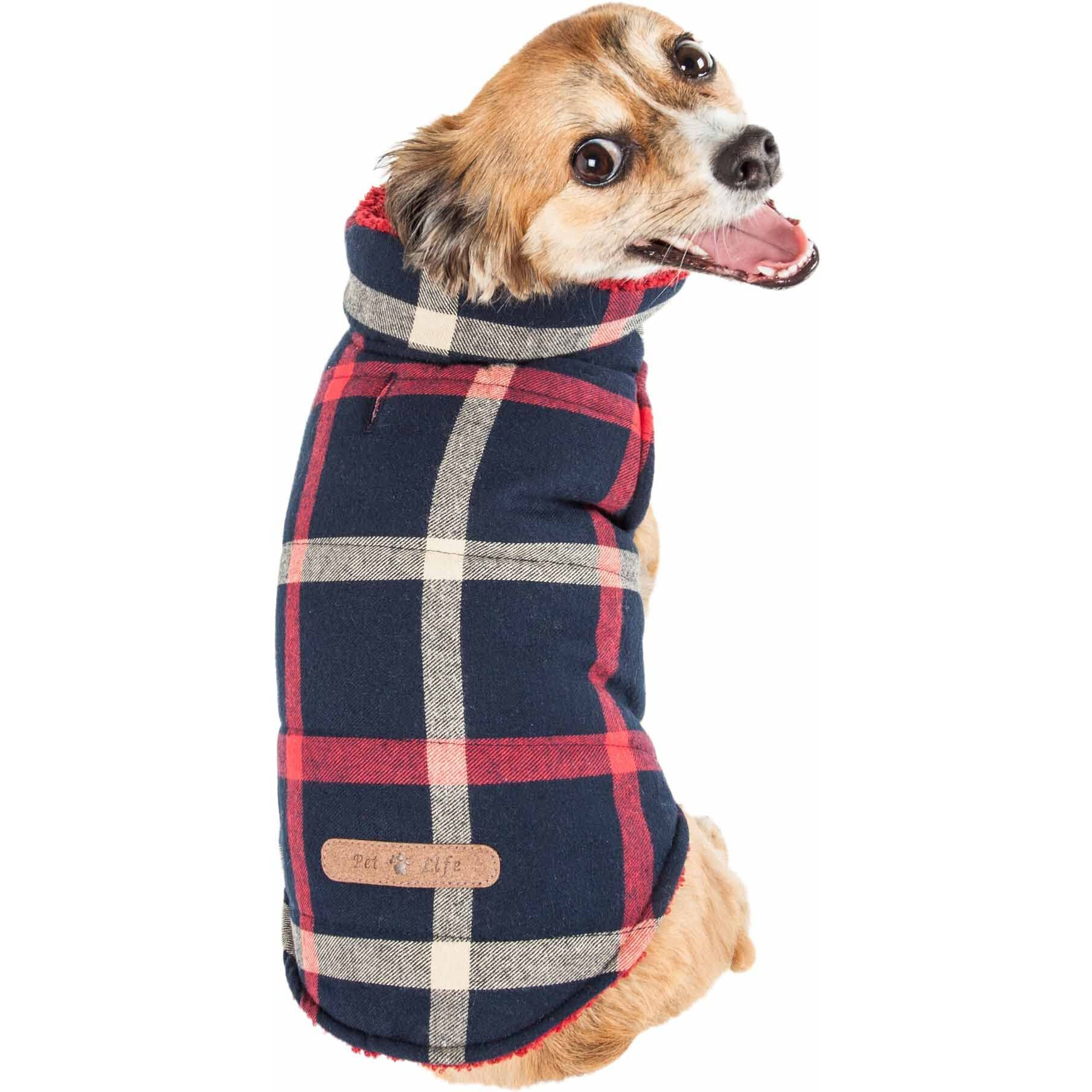 Pet Life 'Allegiance' Classical Plaided Insulated Dog Coat Jacket(D0102H70Z5W.)