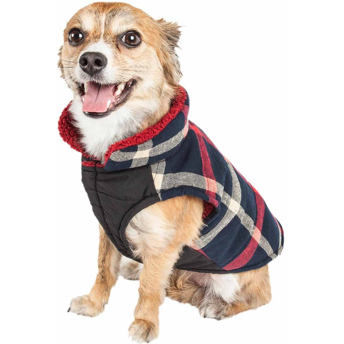 Pet Life 'Allegiance' Classical Plaided Insulated Dog Coat Jacket(D0102H70Z5W.)