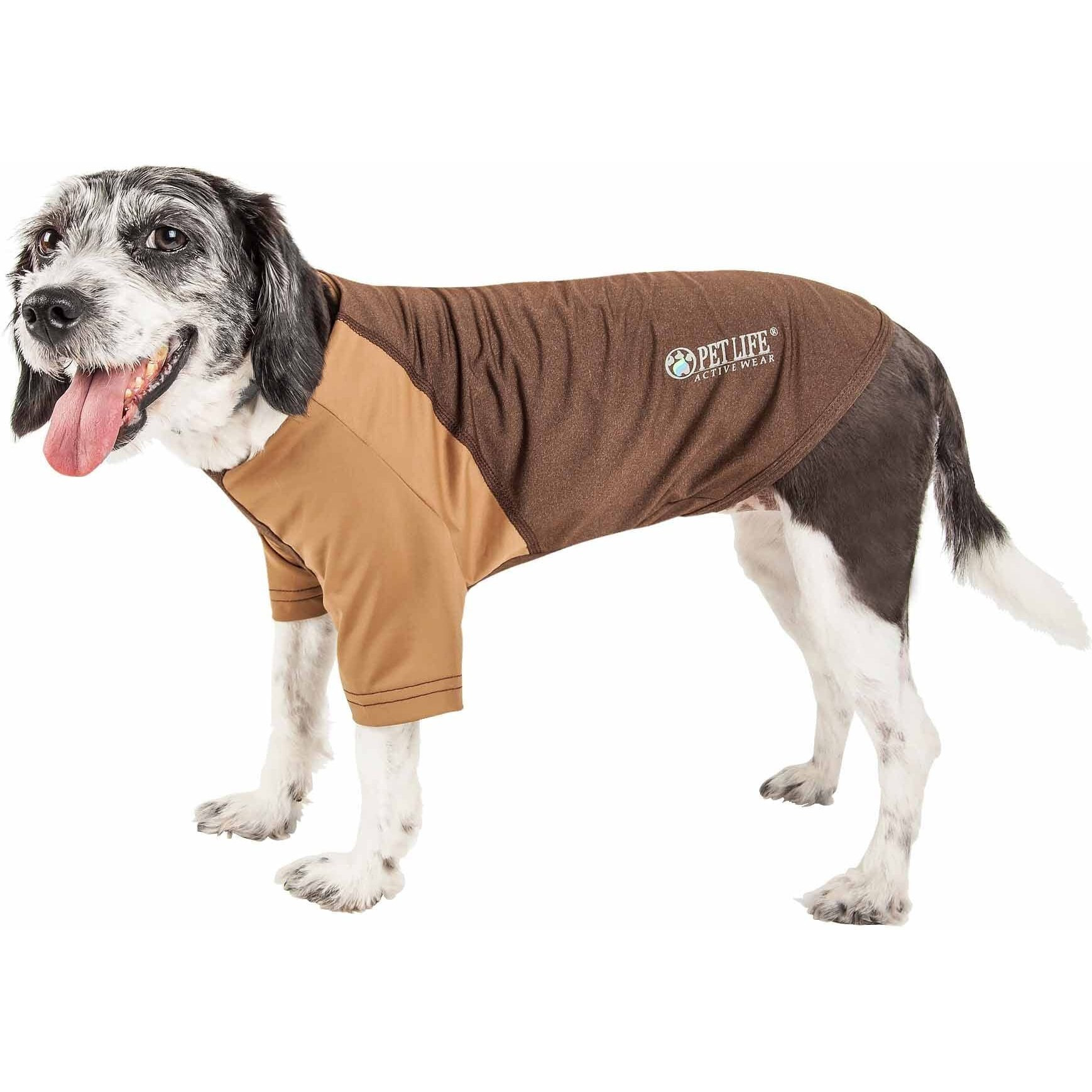 Pet Life Active 'Hybreed' 4-Way Stretch Two-Toned Performance Dog T-Shirt(D0102H7LFKW.)