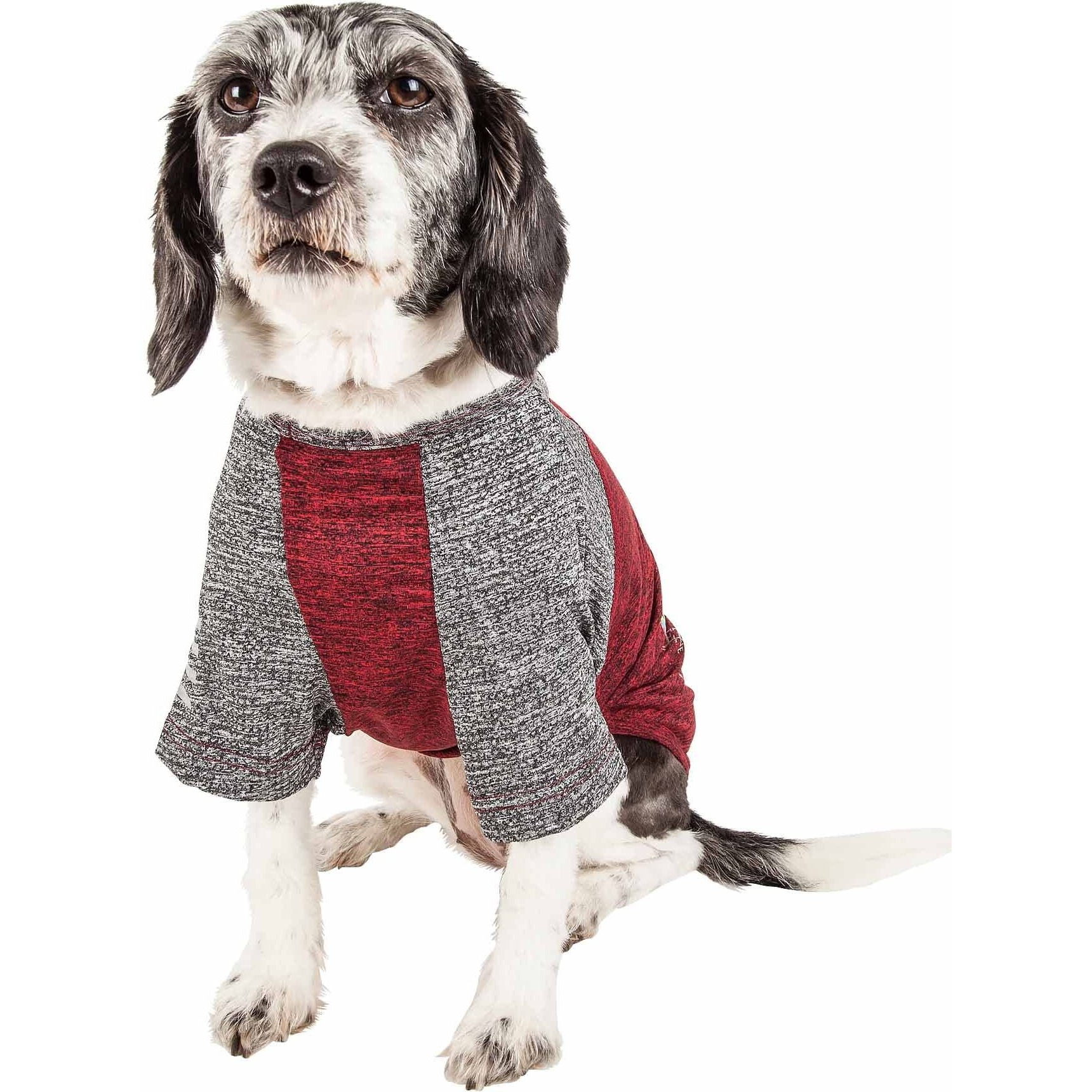 Pet Life Active 'Hybreed' 4-Way Stretch Two-Toned Performance Dog T-Shirt(D0102H7LFWY.)