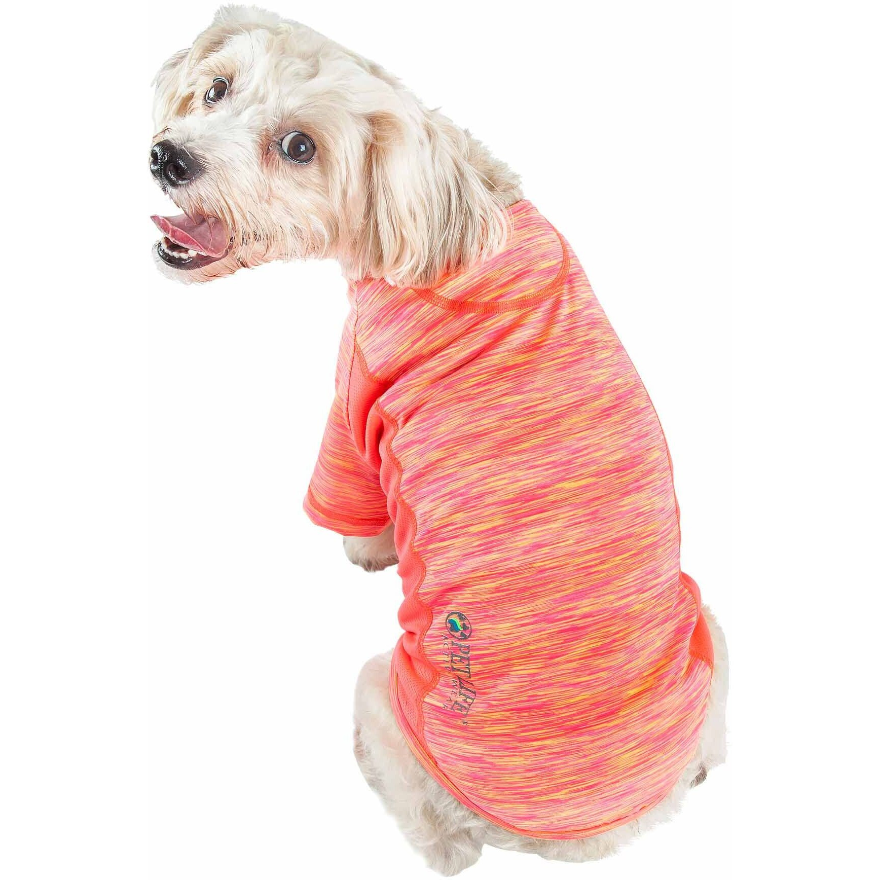 Pet Life Active 'Warf Speed' Heathered Ultra-Stretch Sporty Performance Dog T-Shirt(D0102H7L3HG.)