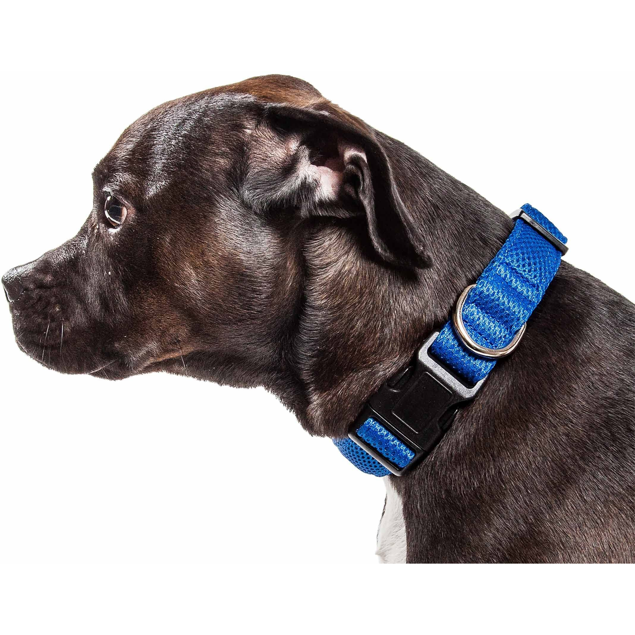 Pet Life 'Aero Mesh' 360 Degree Dual Sided Comfortable And Breathable Adjustable Mesh Dog Collar(D0102H70HDU.)