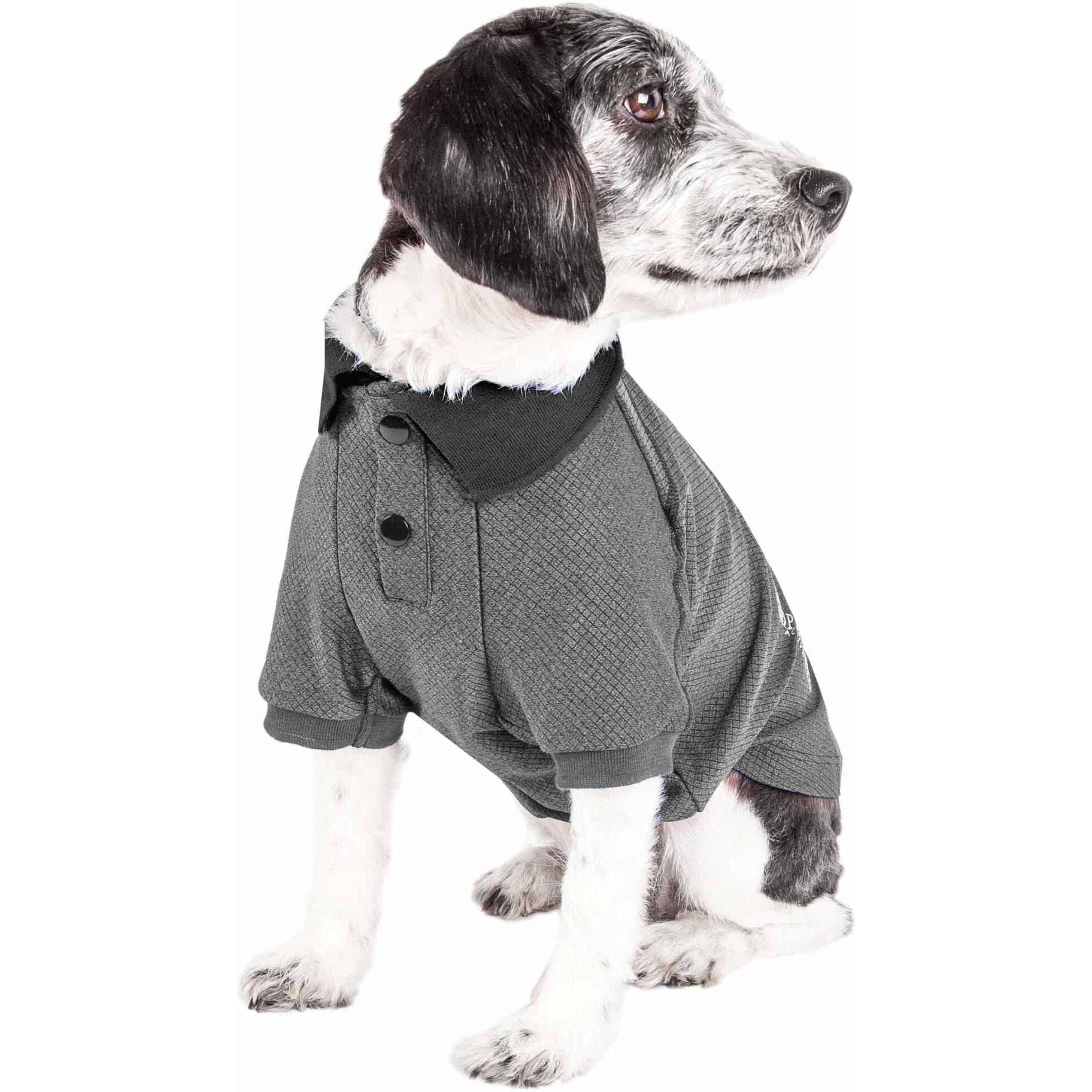 Pet Life Active 'Fur-Flexed' Relax-Stretch Wick-Proof Performance Dog Polo T-Shirt(D0102H7L3YG.)