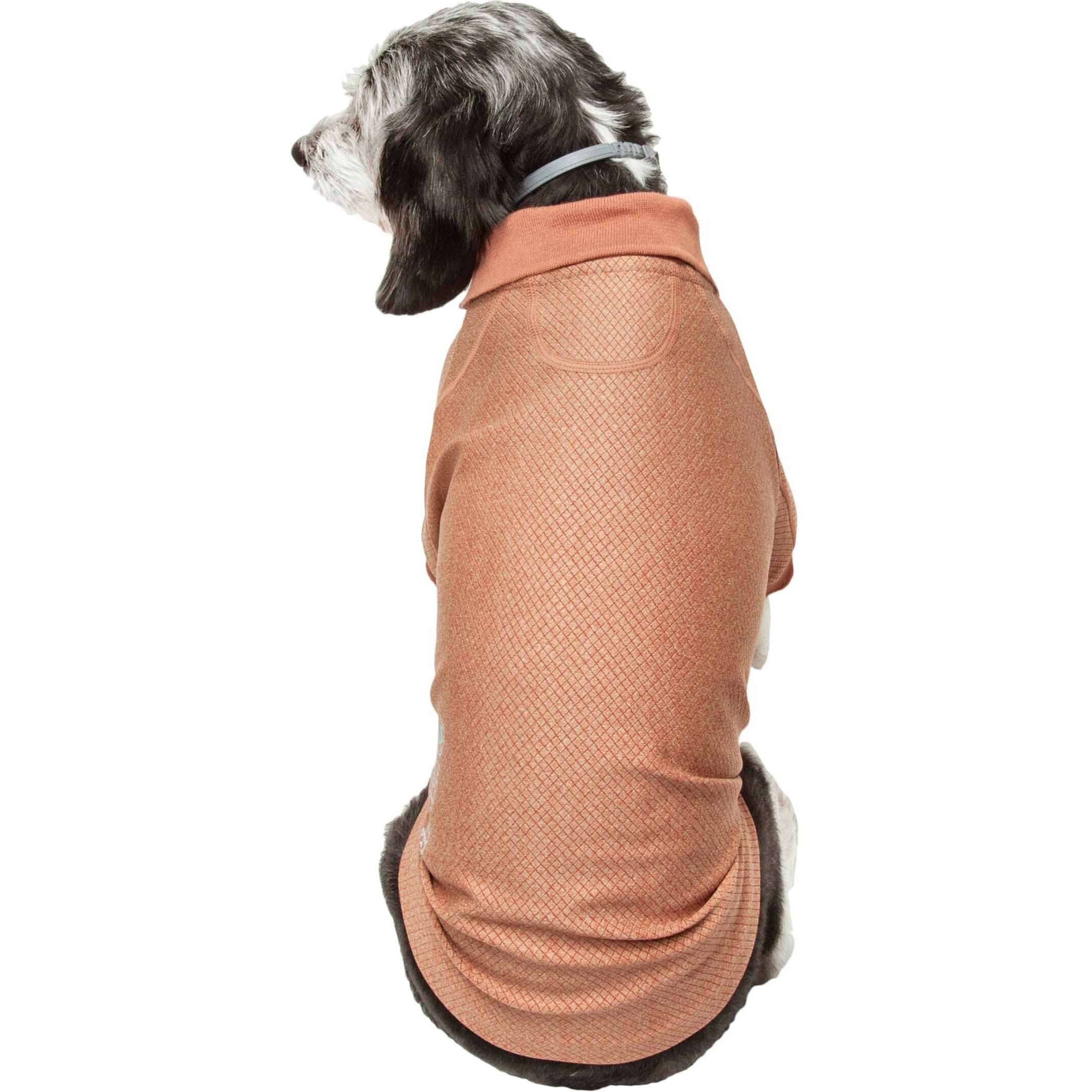 Pet Life Active 'Fur-Flexed' Relax-Stretch Wick-Proof Performance Dog Polo T-Shirt(D0102H7L3DW.)