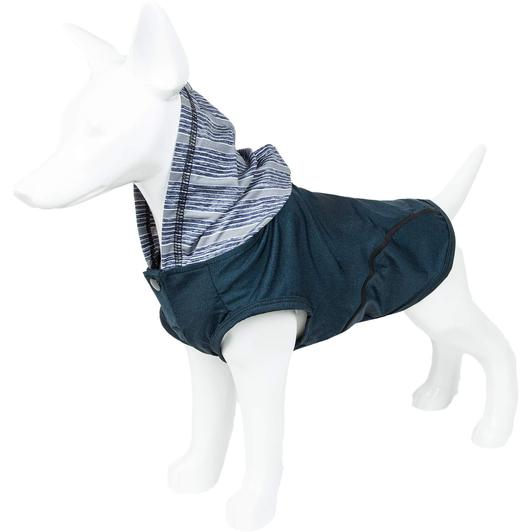 Pet Life Active 'Pull-Rover' Premium 4-Way Stretch Two-Toned Performance Sleeveless Dog T-Shirt Tank Top Hoodie(D0102H7L38Y.)