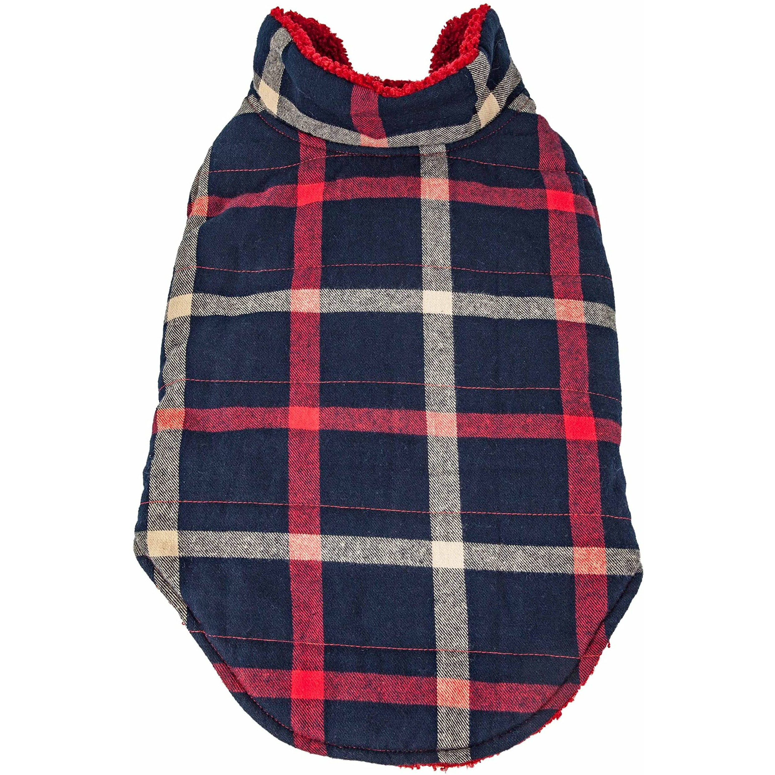 Pet Life 'Allegiance' Classical Plaided Insulated Dog Coat Jacket(D0102H70Z5V.)