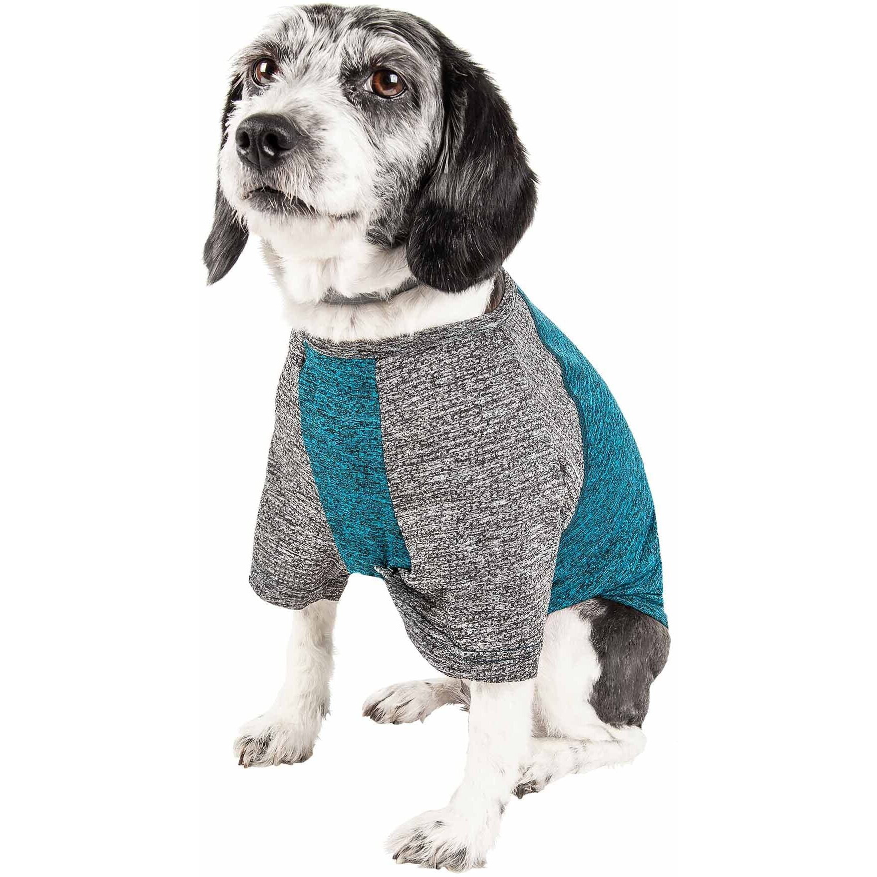 Pet Life Active 'Hybreed' 4-Way Stretch Two-Toned Performance Dog T-Shirt(D0102H7LF67.)