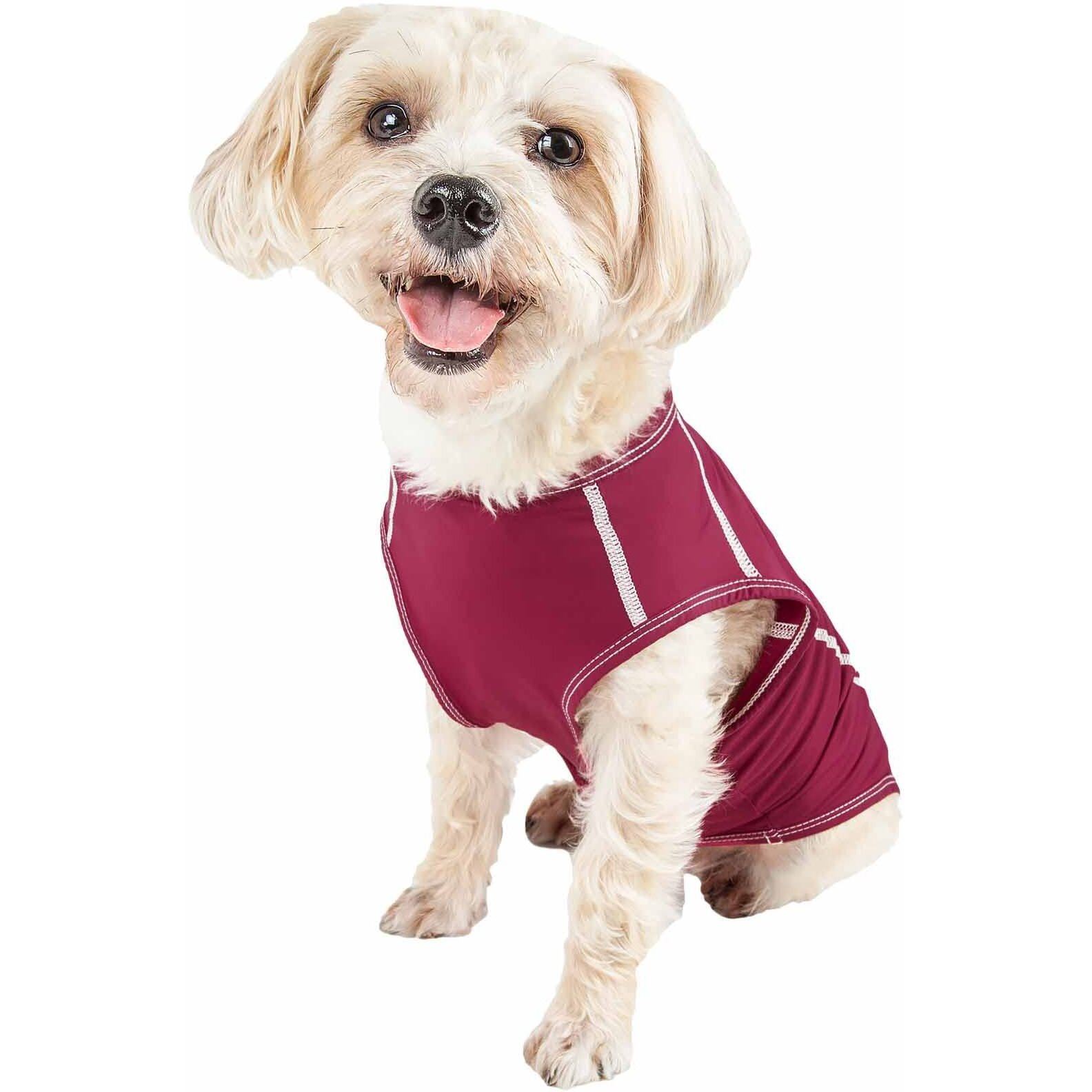 Pet Life Active 'Racerbark' 4-Way Stretch Performance Active Dog Tank Top T-Shirt(D0102H7LFVU.)